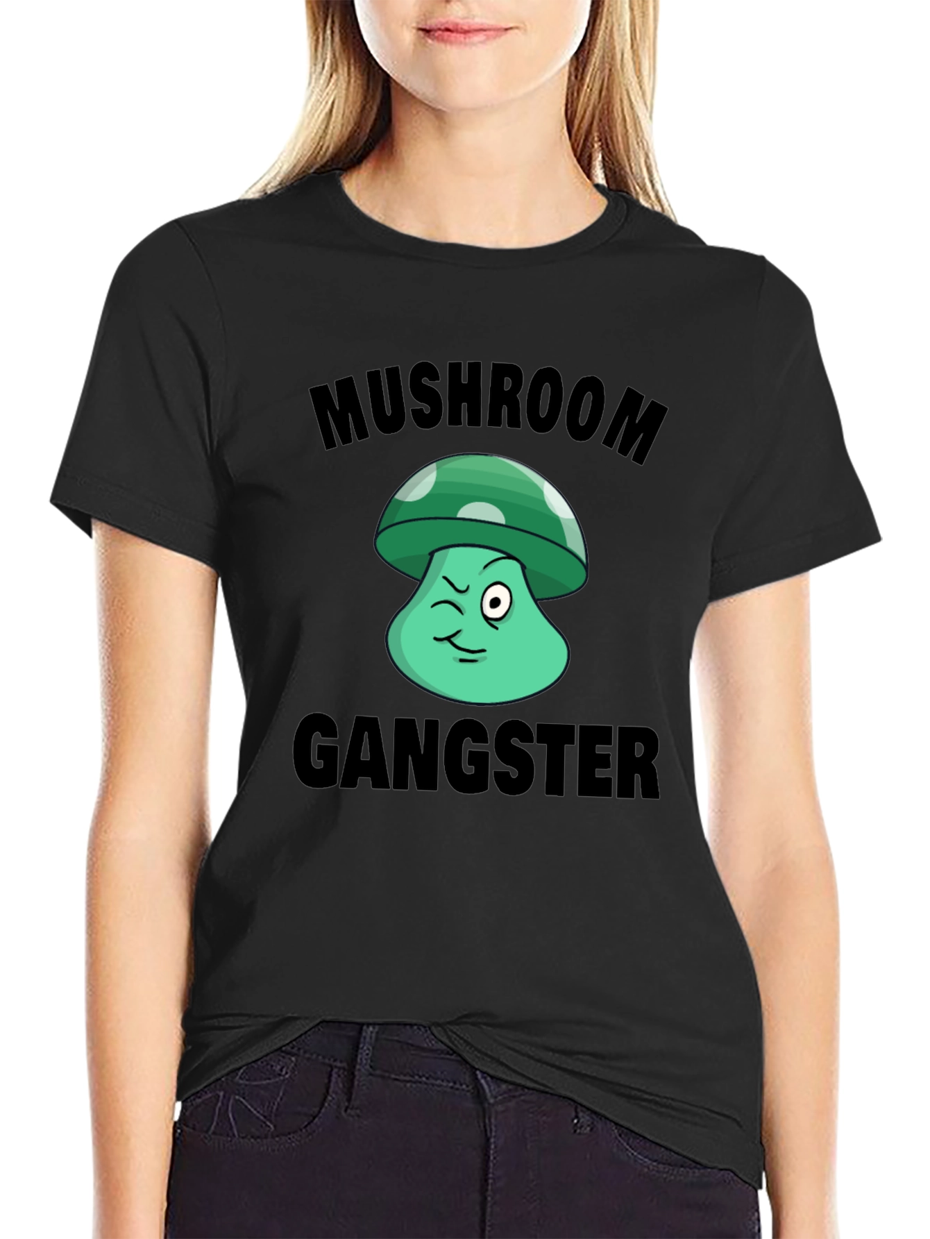 Mushroom Gangster Graphic T-Shirt