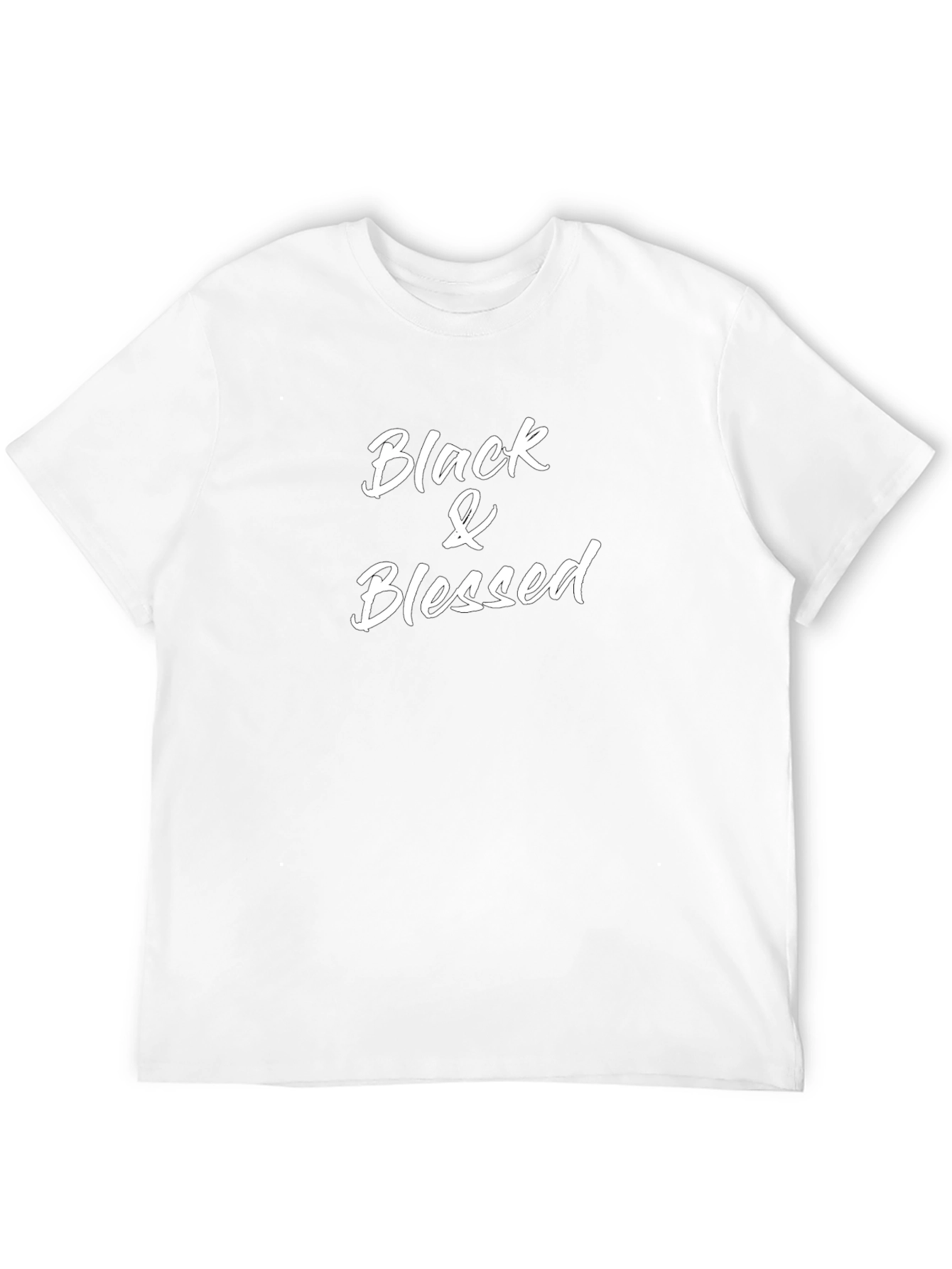 Black & Blessed Graphic Print Black T-Shirt