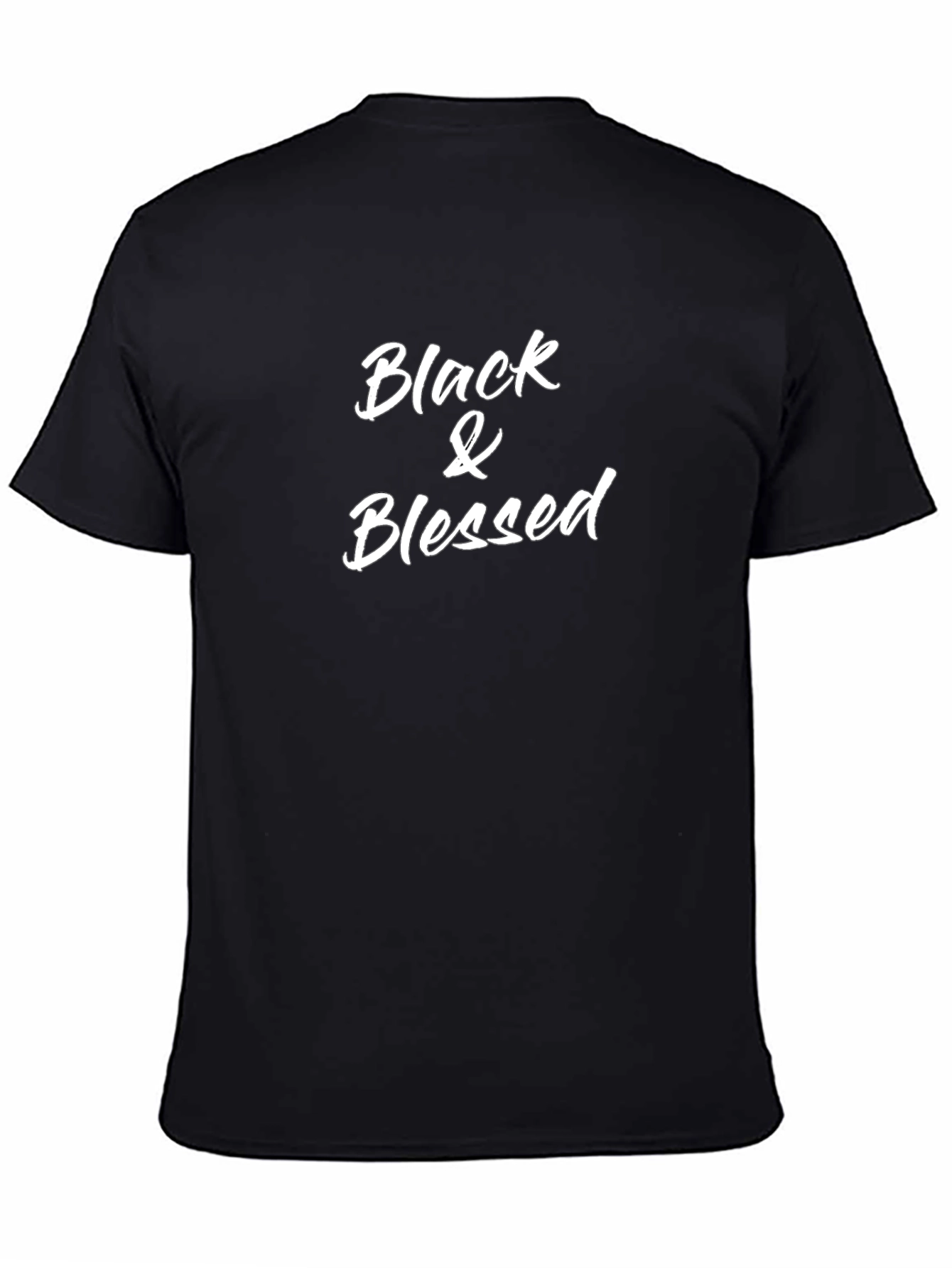 Black & Blessed Graphic Print Black T-Shirt