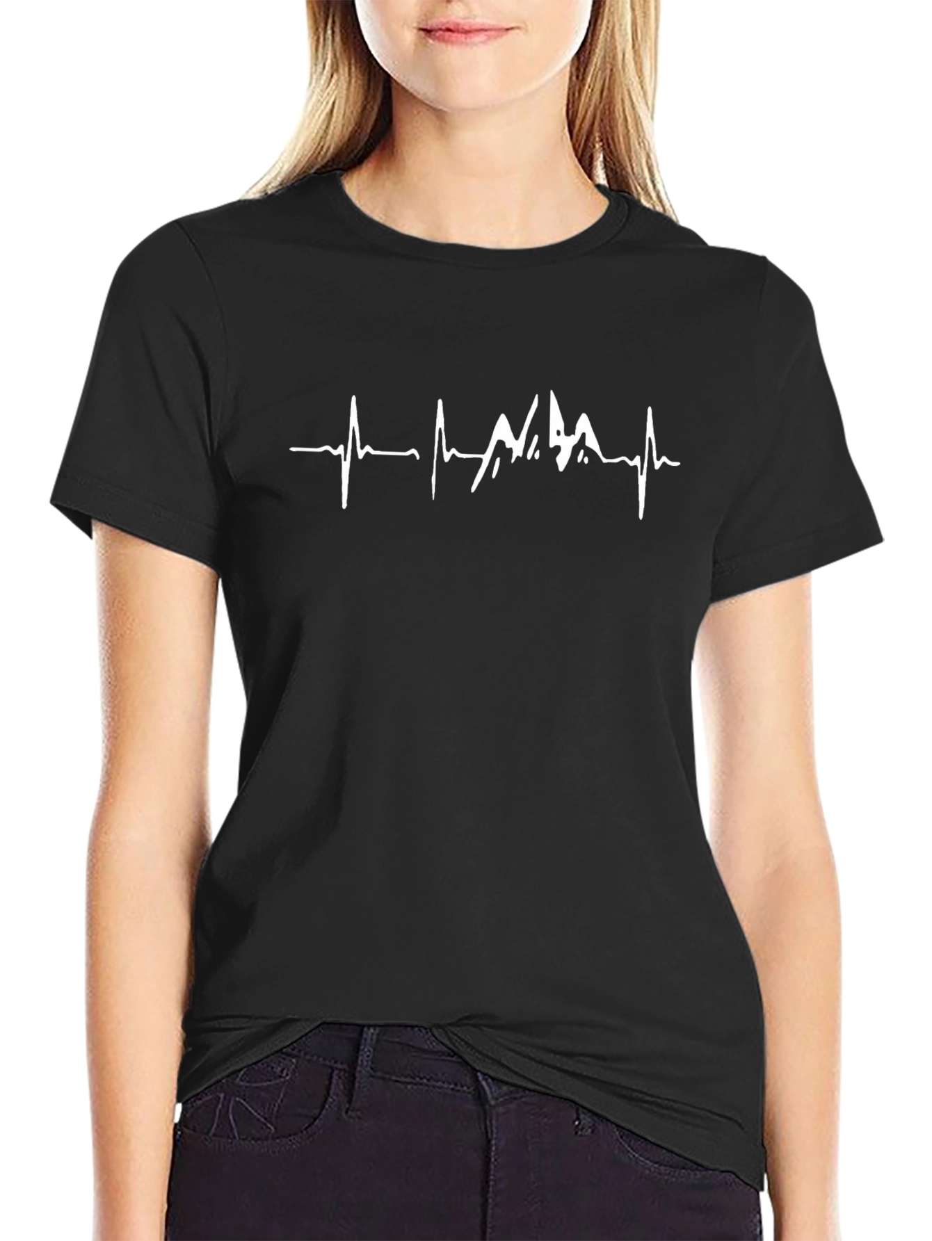 Mountain Heartbeat T-Shirt - Black