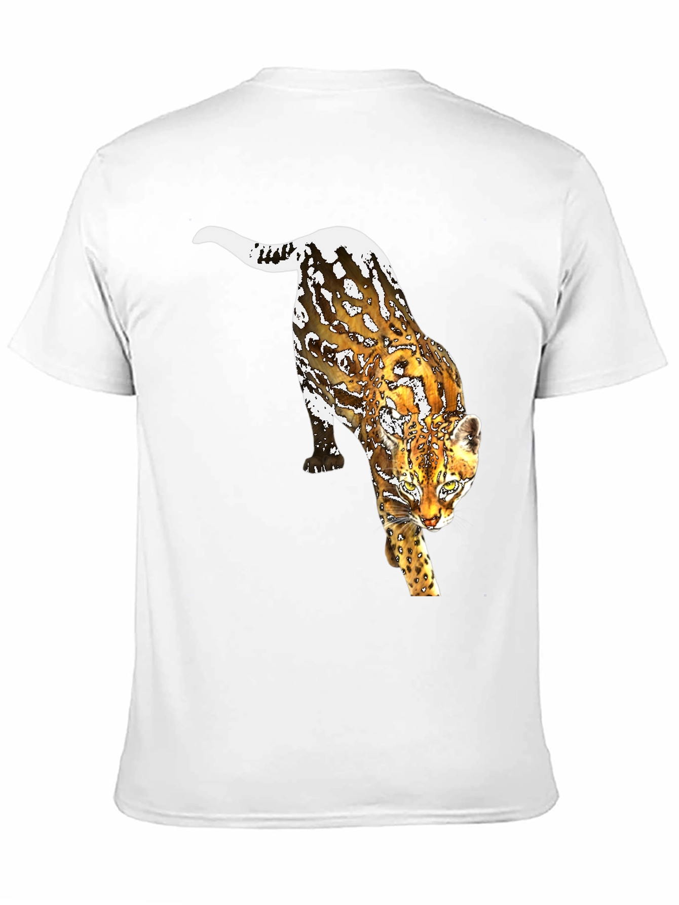 Leopard Graphic Print Black T-Shirt