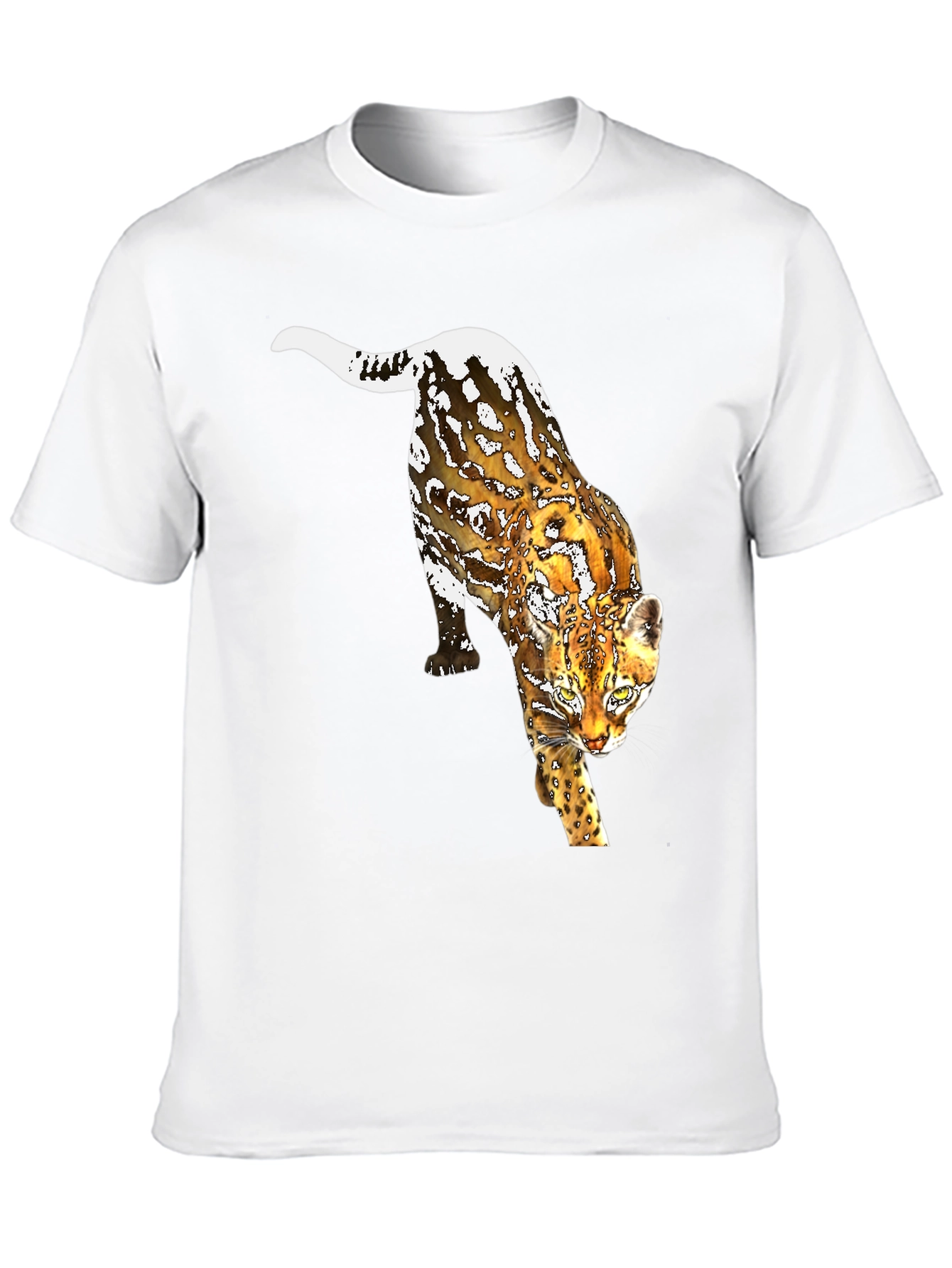 Leopard Graphic Print Black T-Shirt