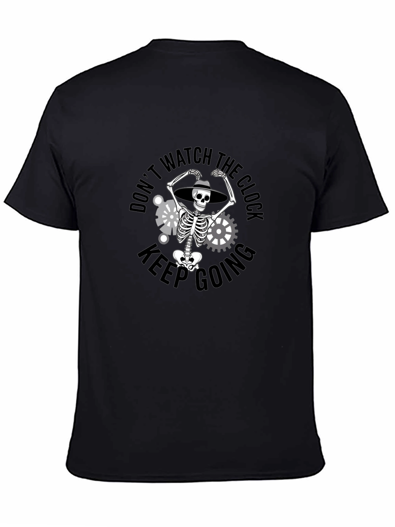 Dont Watch the Clock Skeleton Graphic T-Shirt