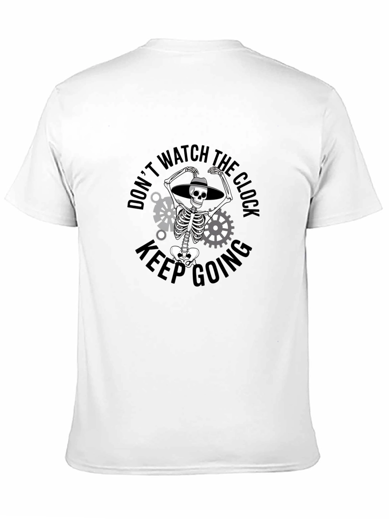 Dont Watch the Clock Skeleton Graphic T-Shirt