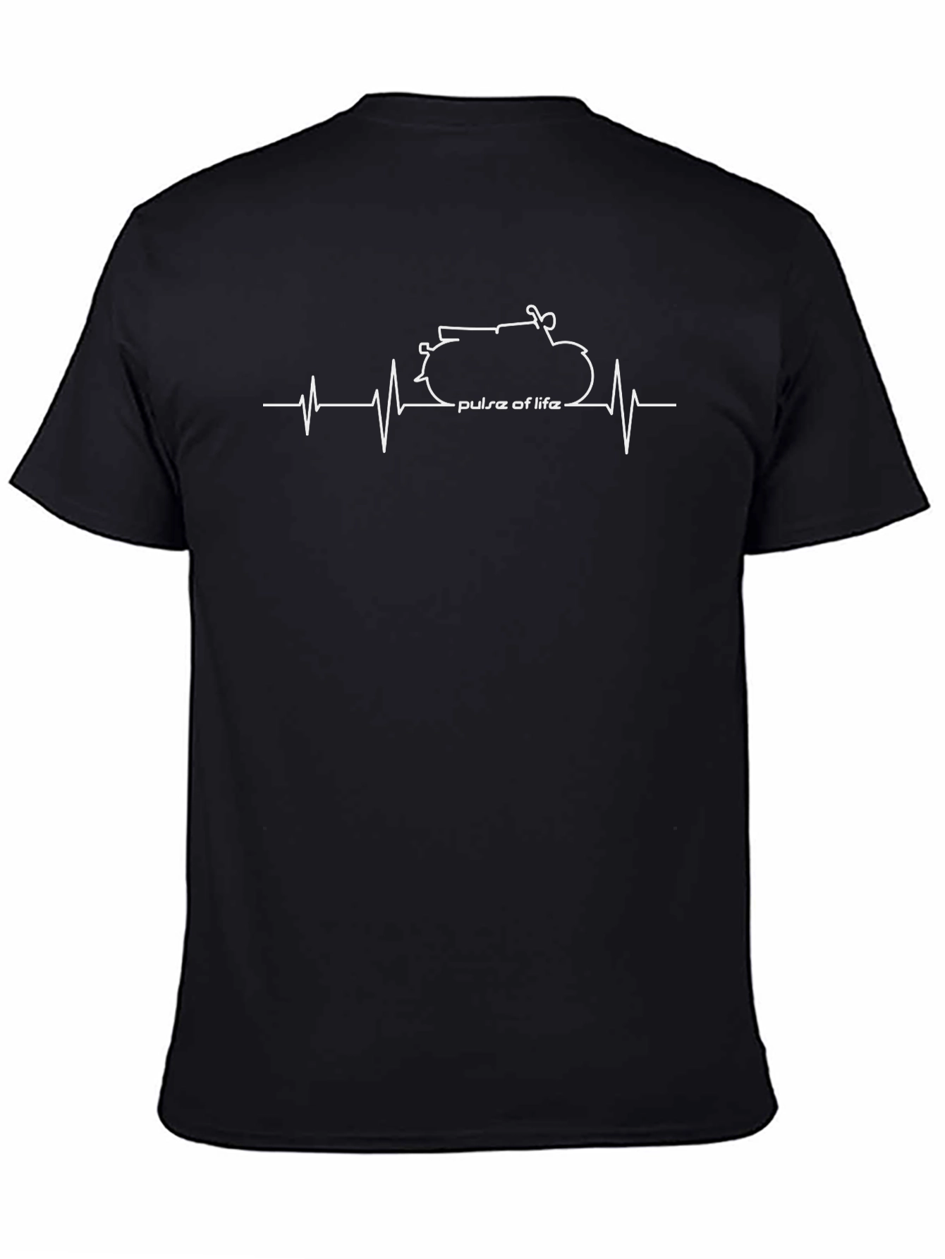 Motorcycle Pulse of Life Graphic Tee