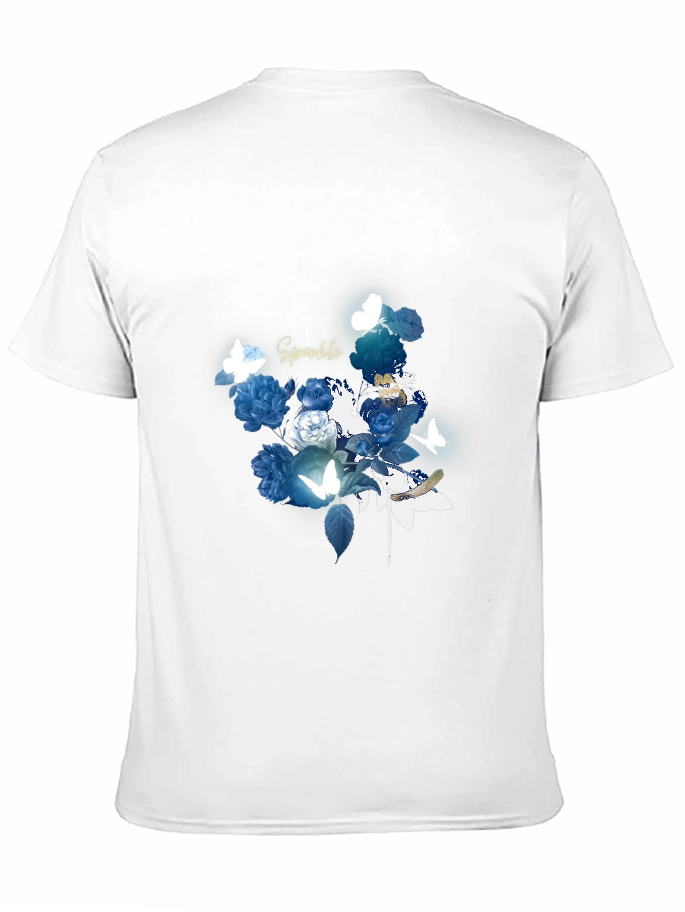 Floral Sparkle Graphic Black T-Shirt