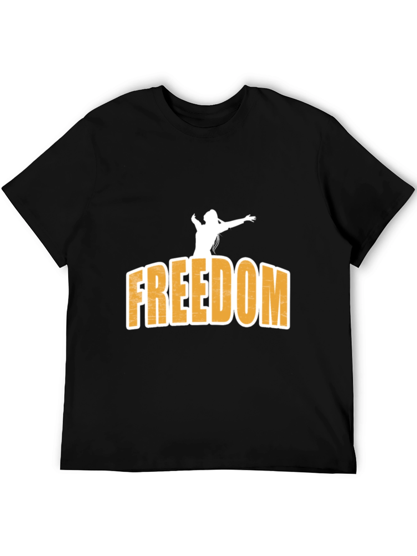 Freedom Graphic Print Black T-Shirt