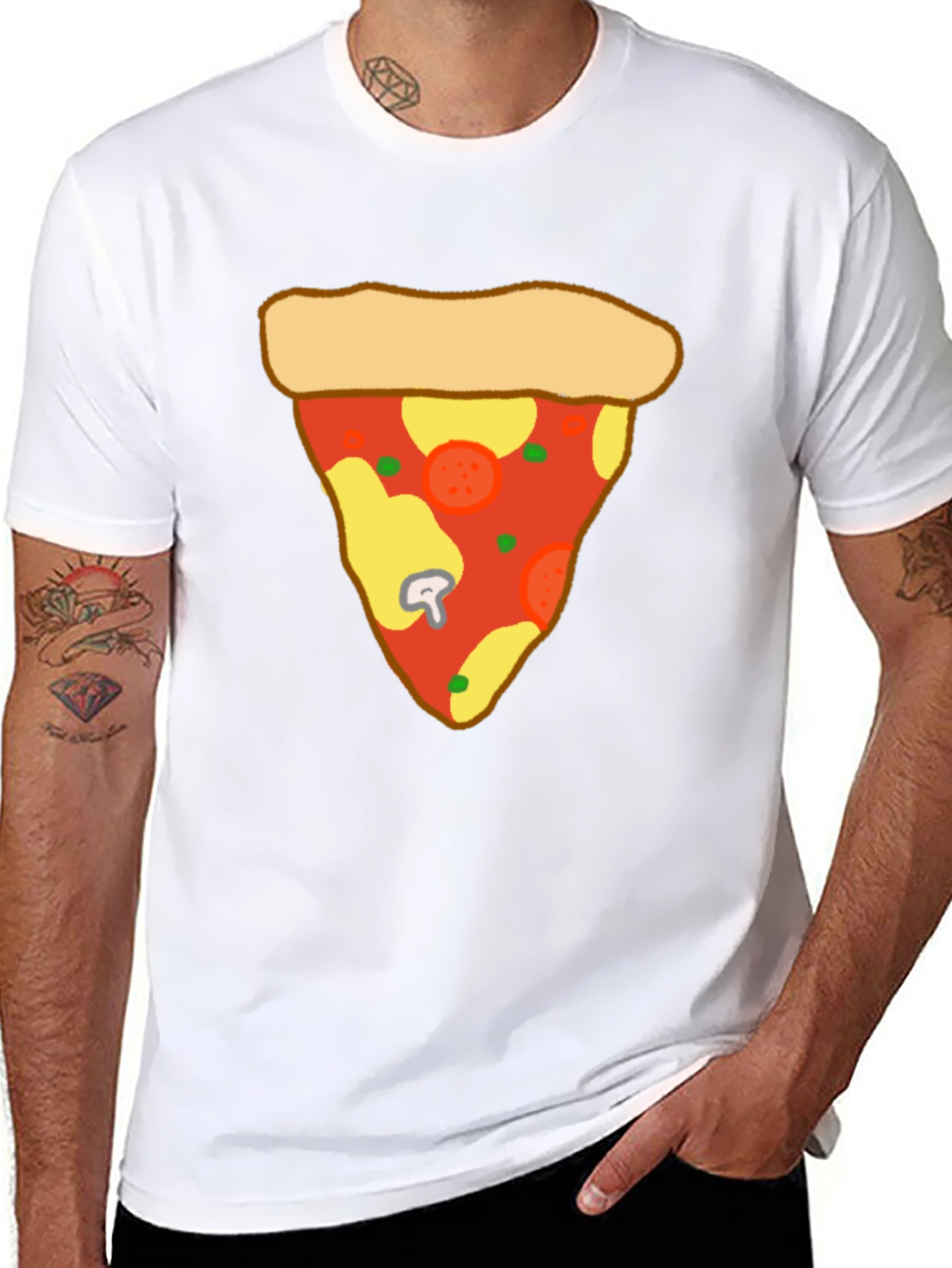 Pizza Slice Graphic Tee - Casual Comfort