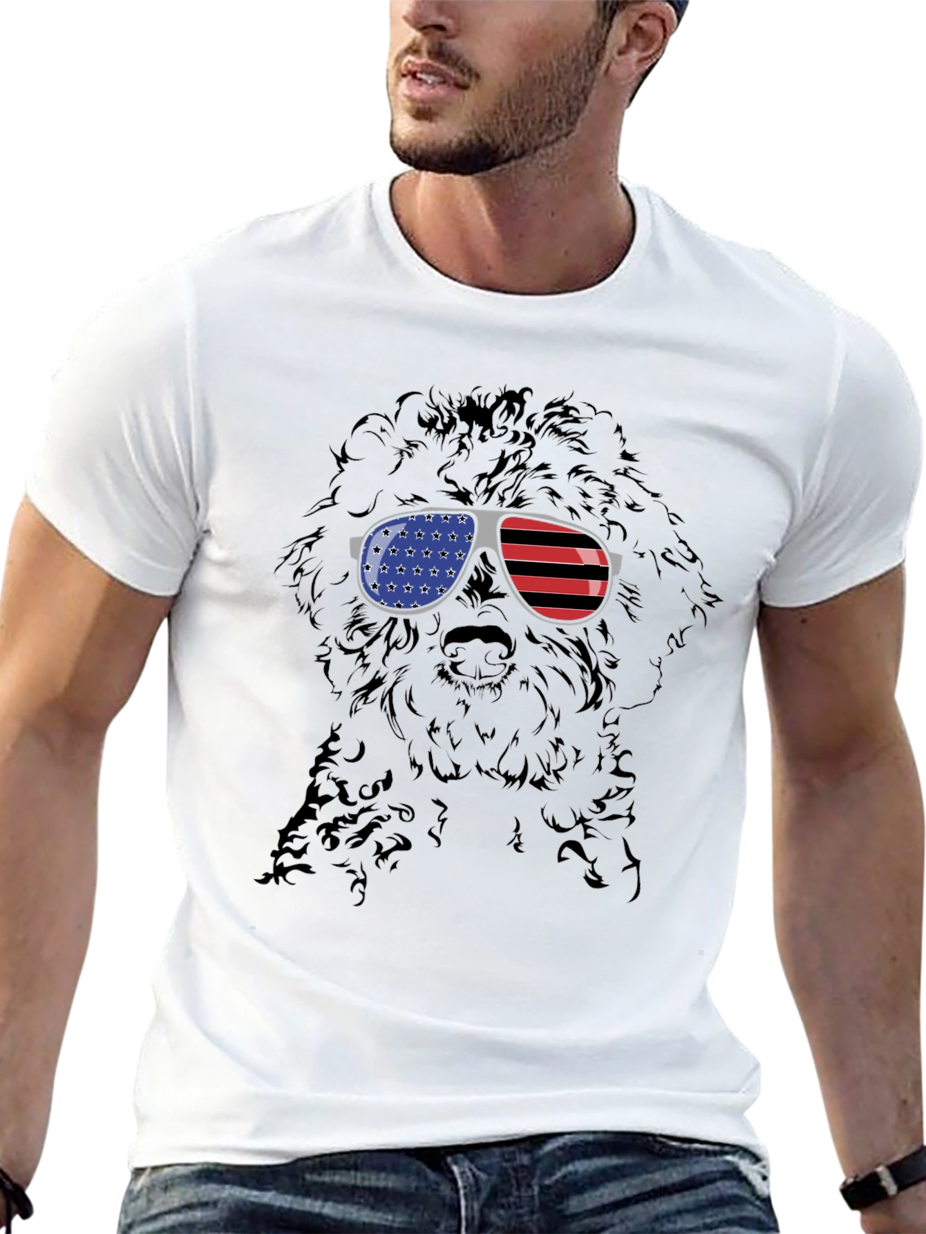 Patriotic Poodle T-Shirt