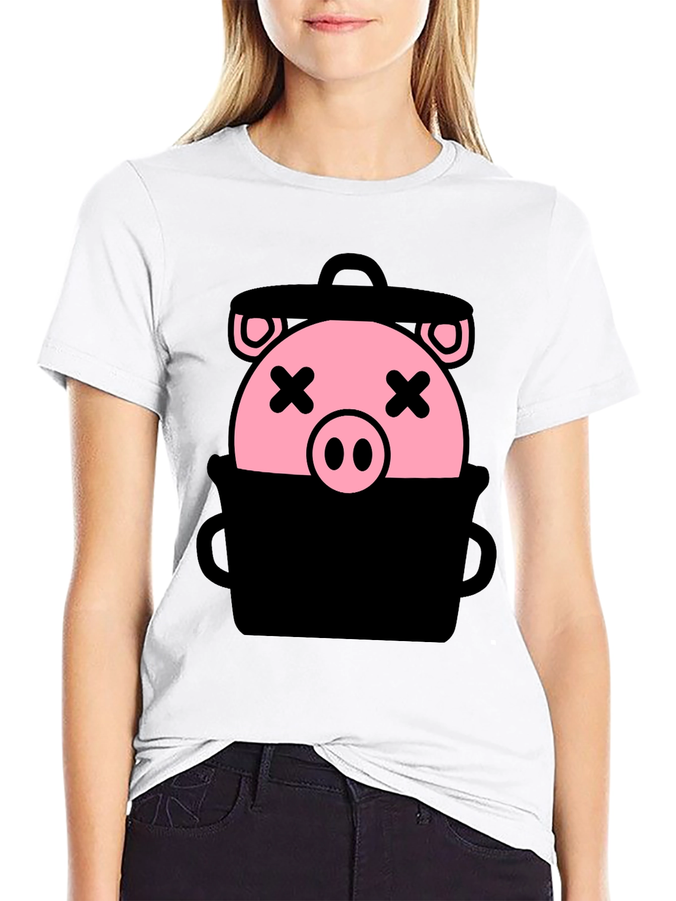 Trash Pig Graphic Tee - Unisex Black T-Shirt