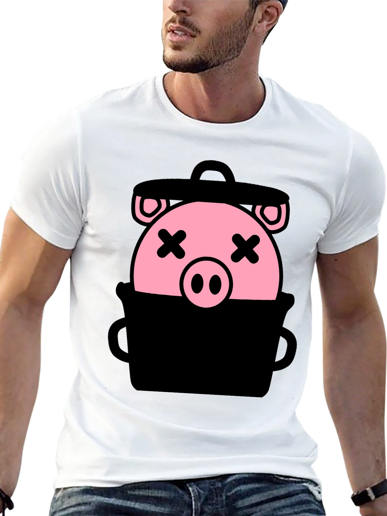 Trash Pig Graphic Tee - Unisex Black T-Shirt