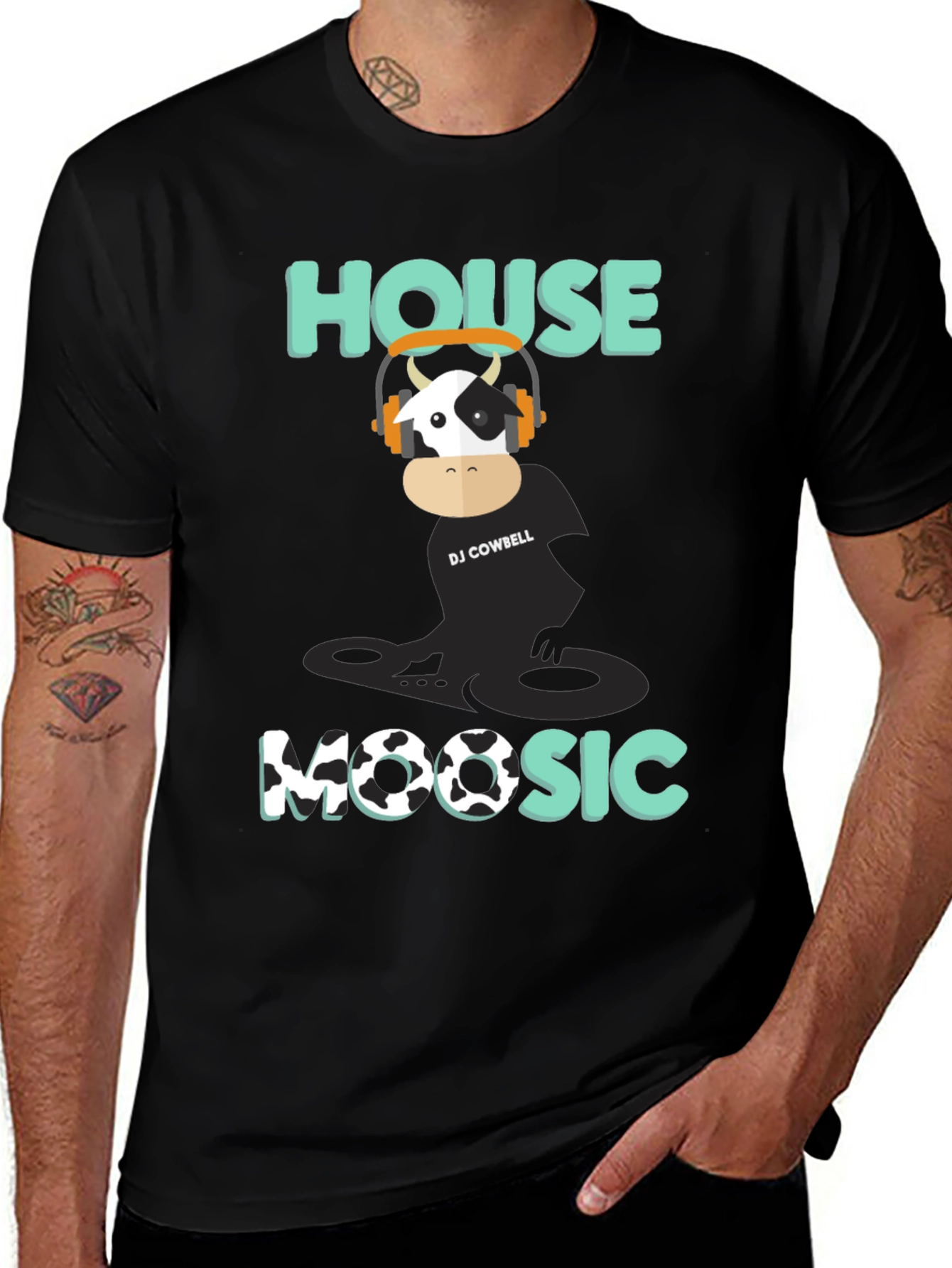 DJ Cowbell House Moosic T-Shirt - Black