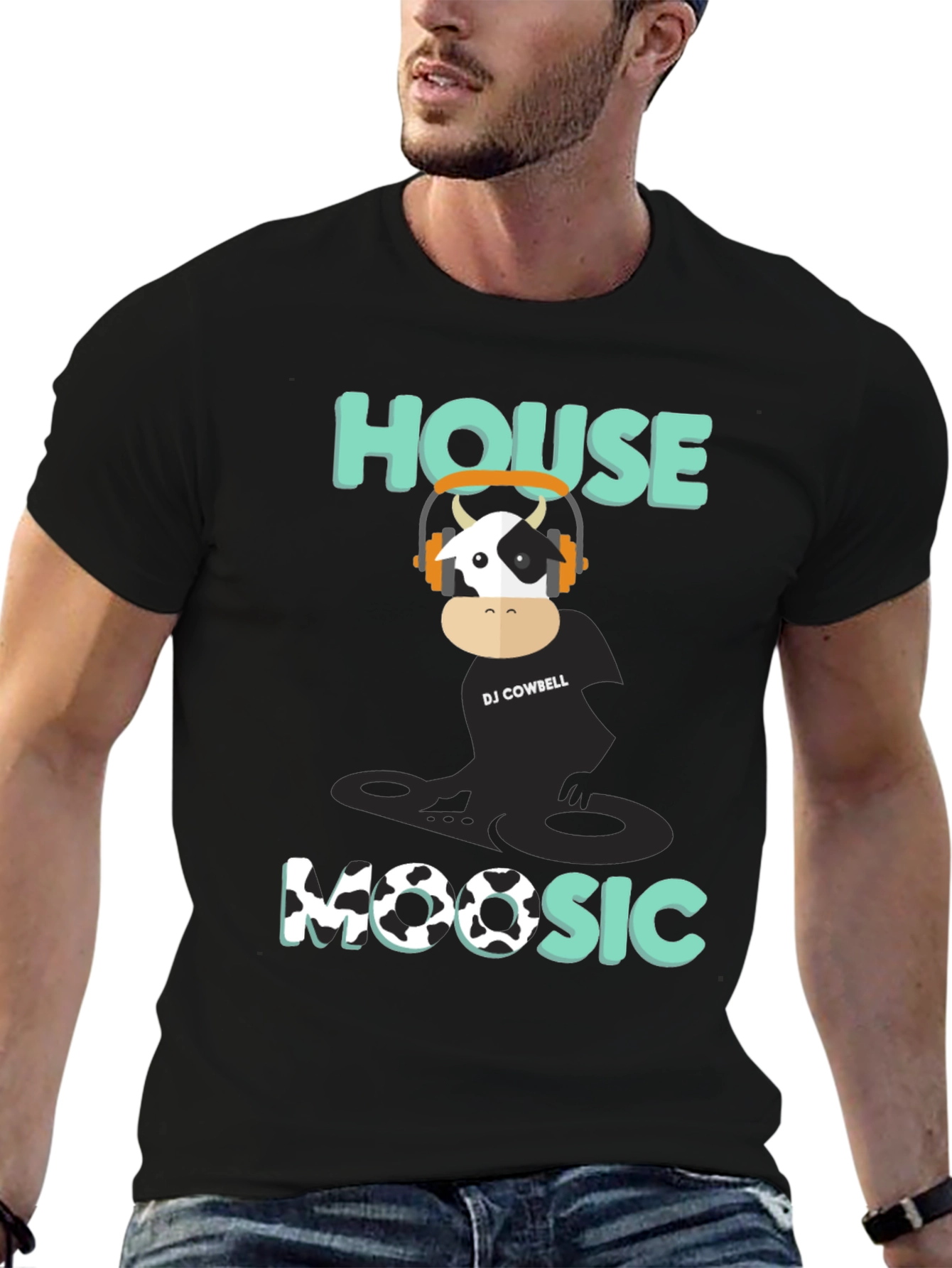 DJ Cowbell House Moosic T-Shirt - Black