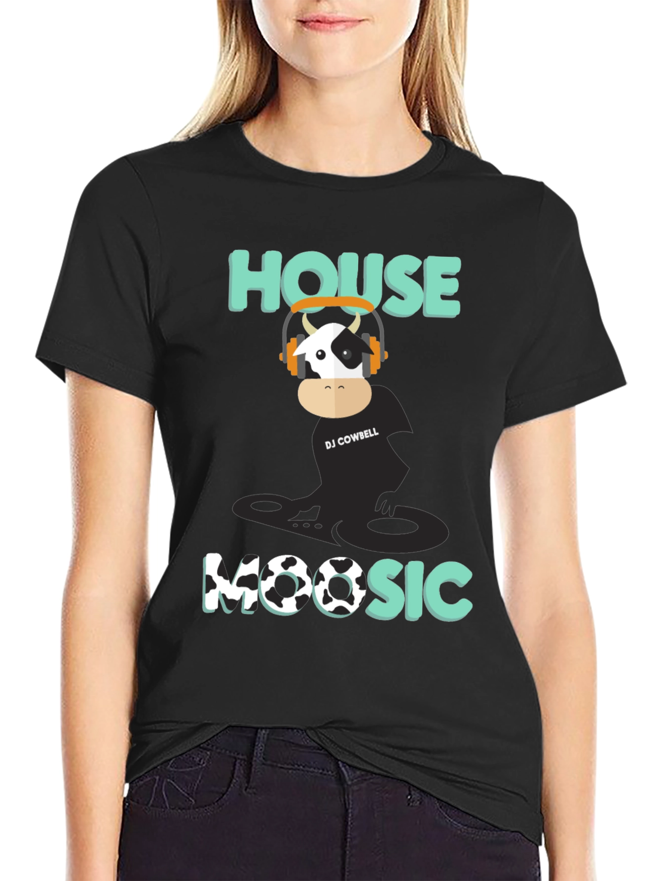 DJ Cowbell House Moosic T-Shirt - Black