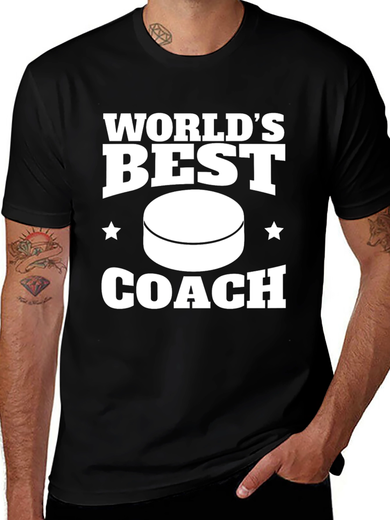 Worlds Best Coach T-Shirt Hockey Gift