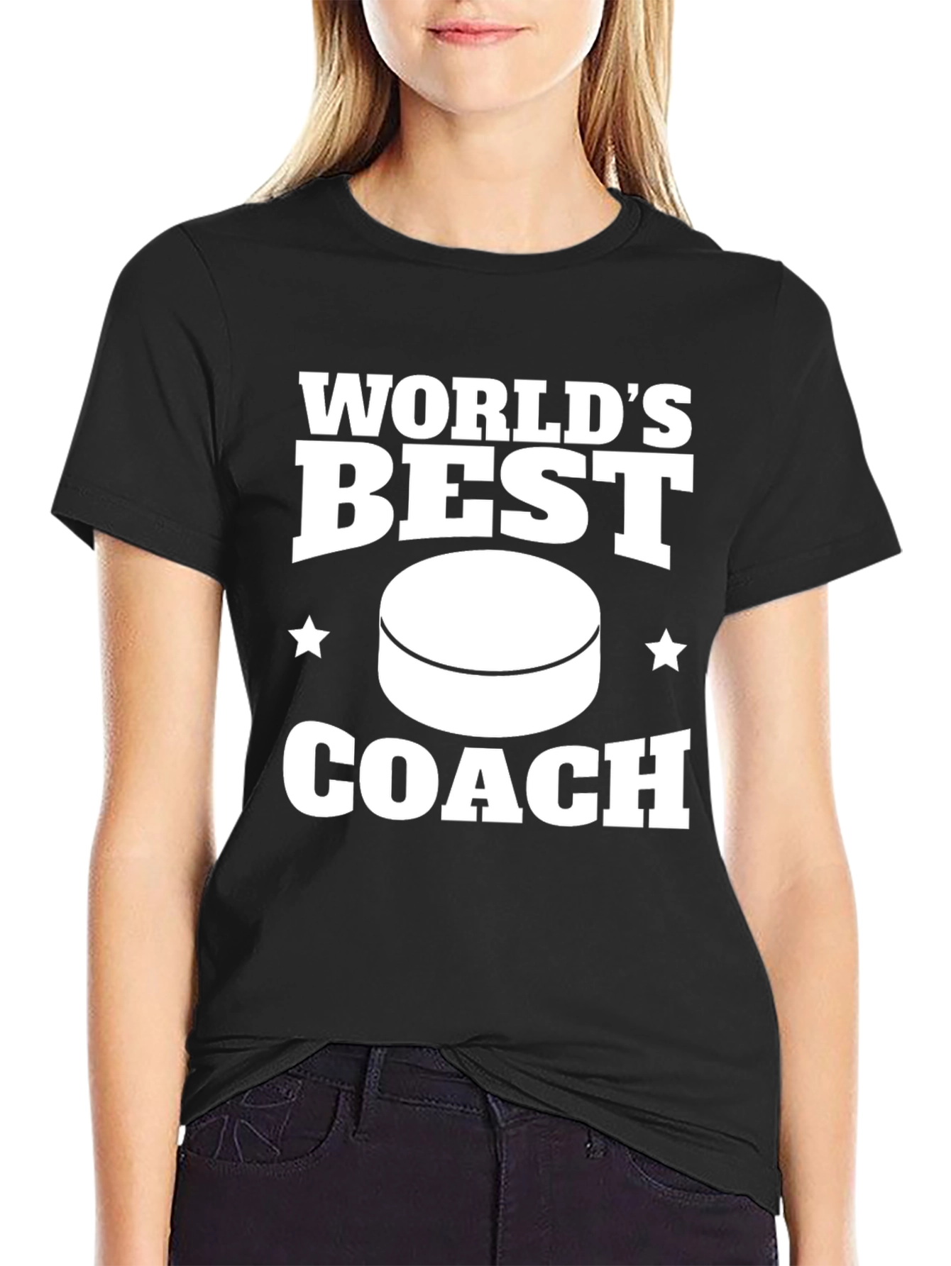 Worlds Best Coach T-Shirt Hockey Gift