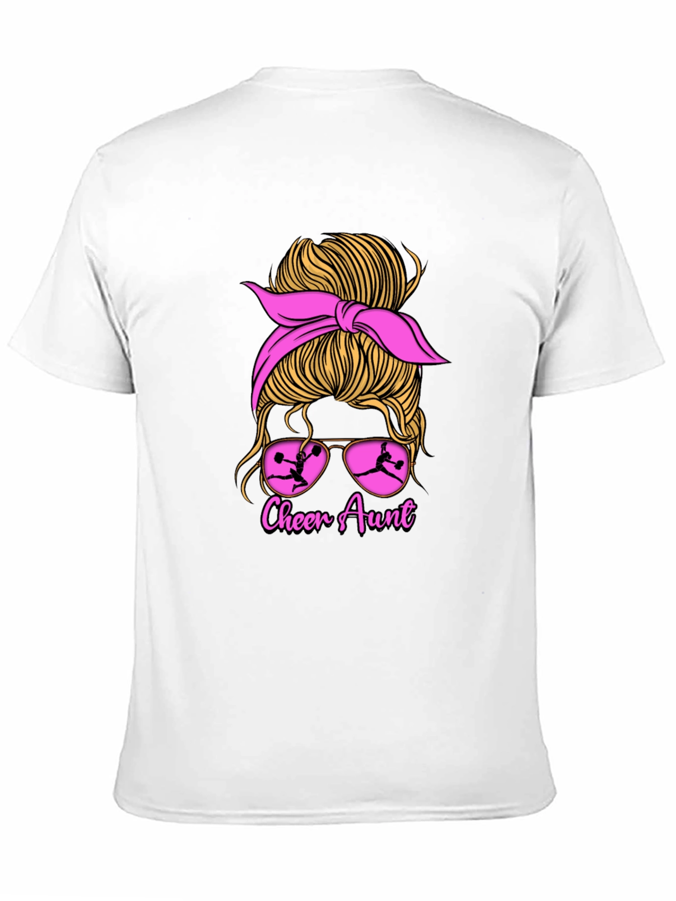 Cheer Aunt Messy Bun Graphic Tee