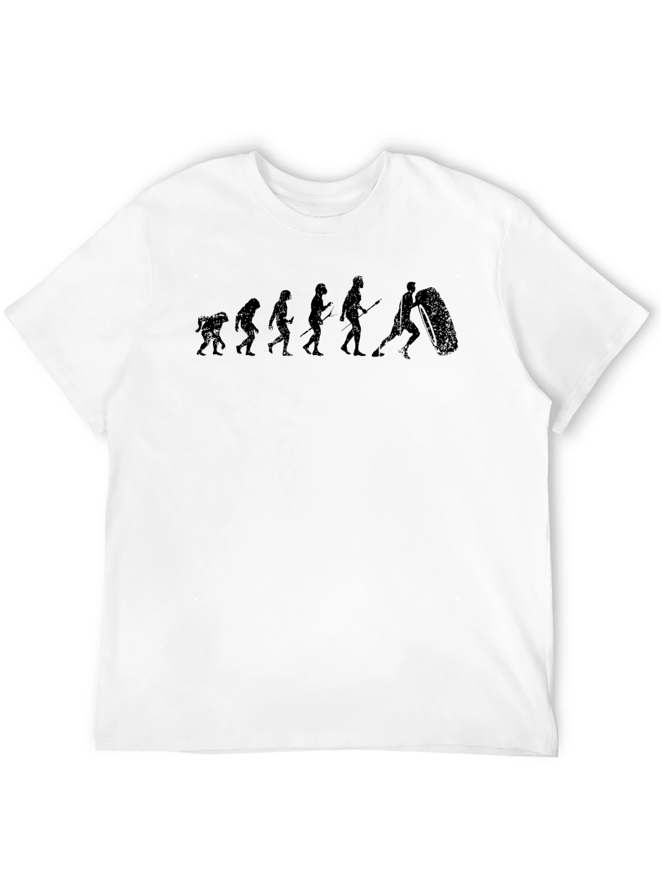 Evolution Tire Flip Tee - Black Graphic T-Shirt