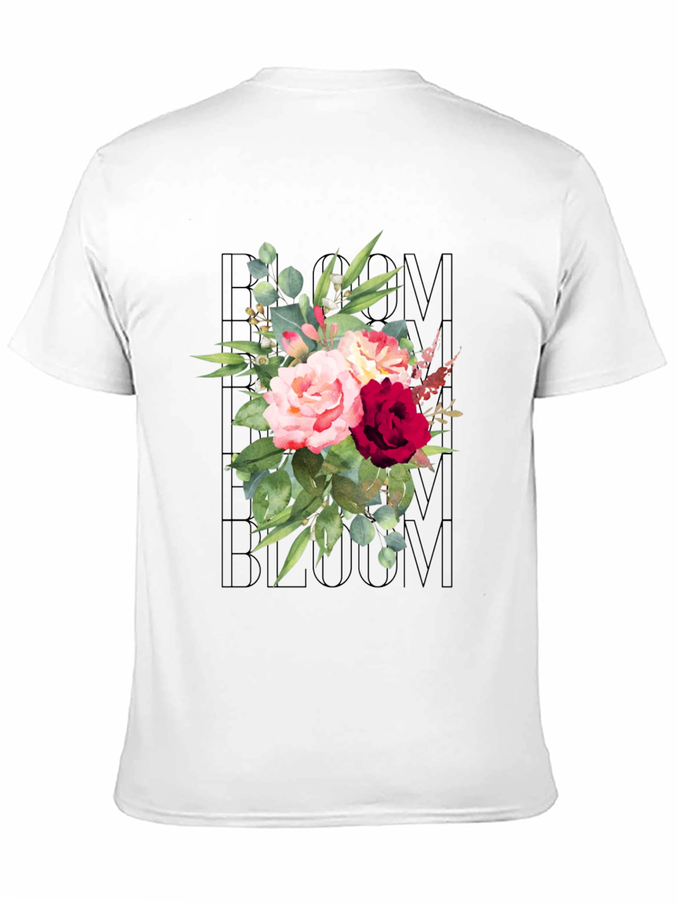 Floral Bloom Graphic Tee - Black