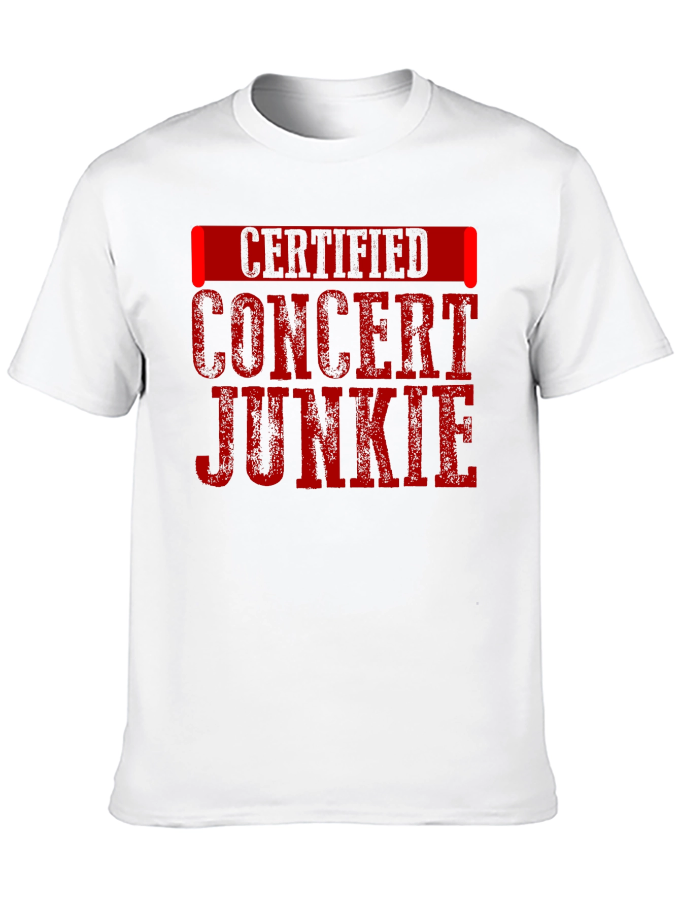 Certified Concert Junkie Black Graphic T-Shirt
