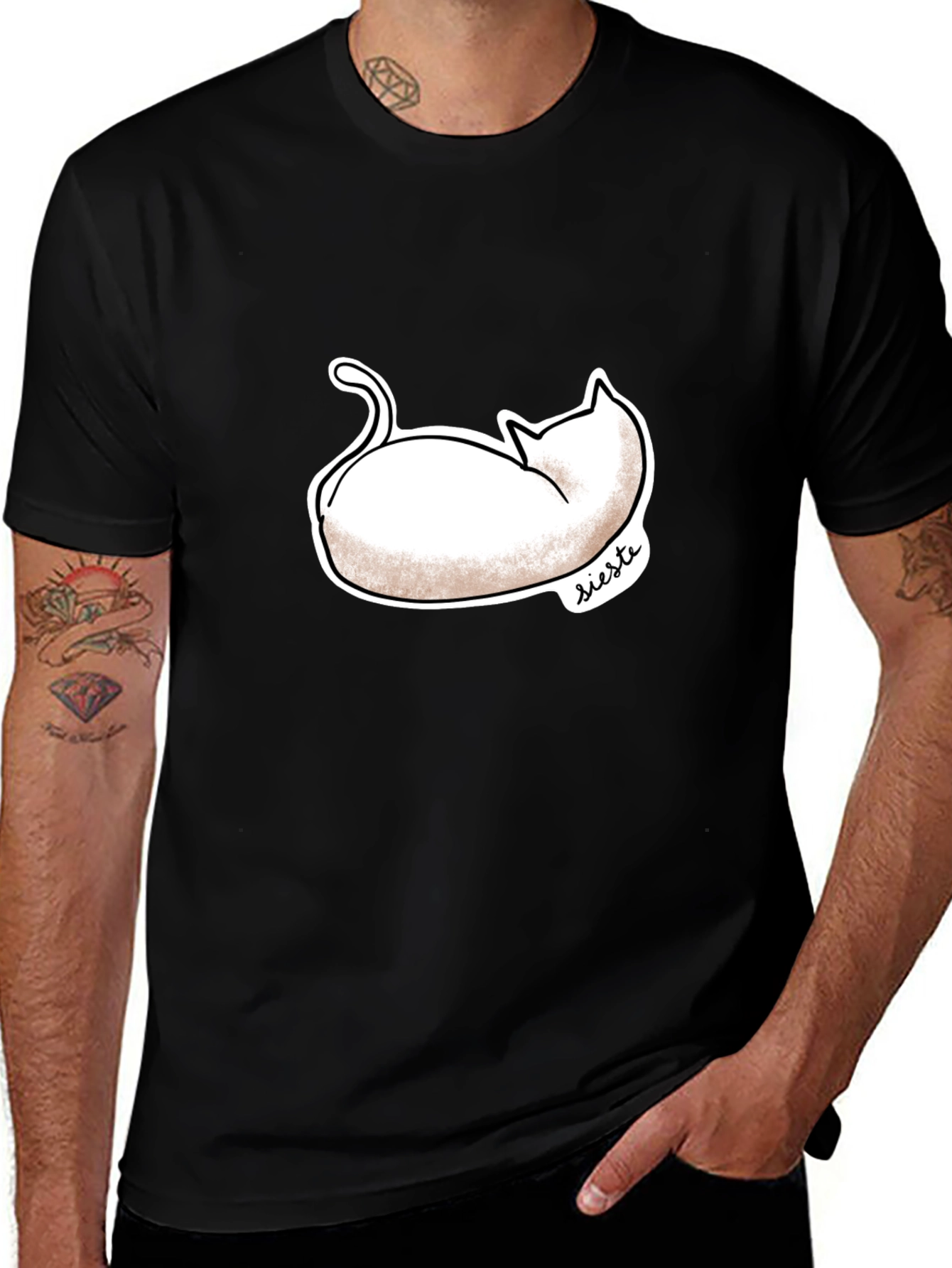 Siesta Cat T-Shirt - Relaxed Fit