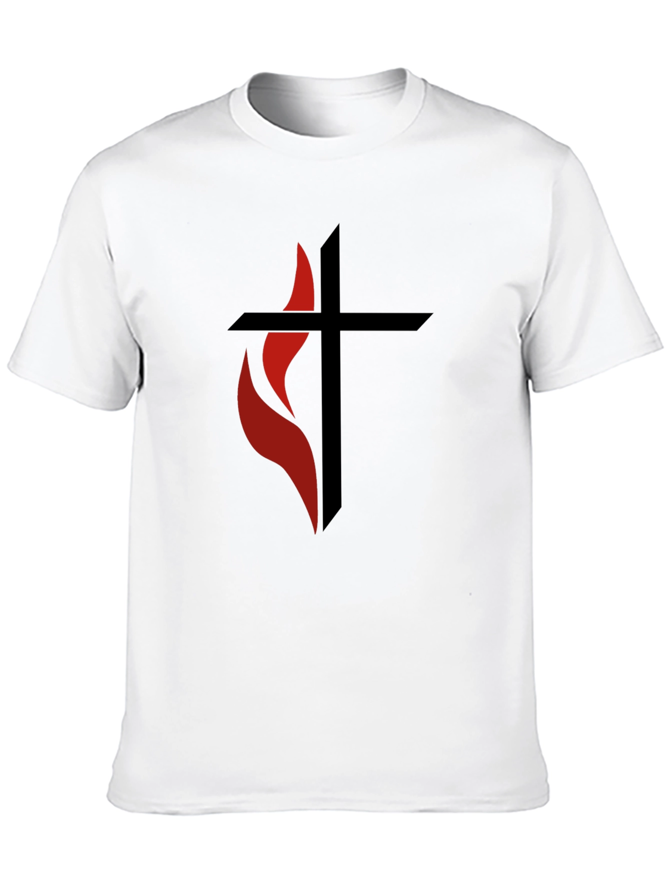 Flame Cross Graphic Tee - Stylish Christian Apparel
