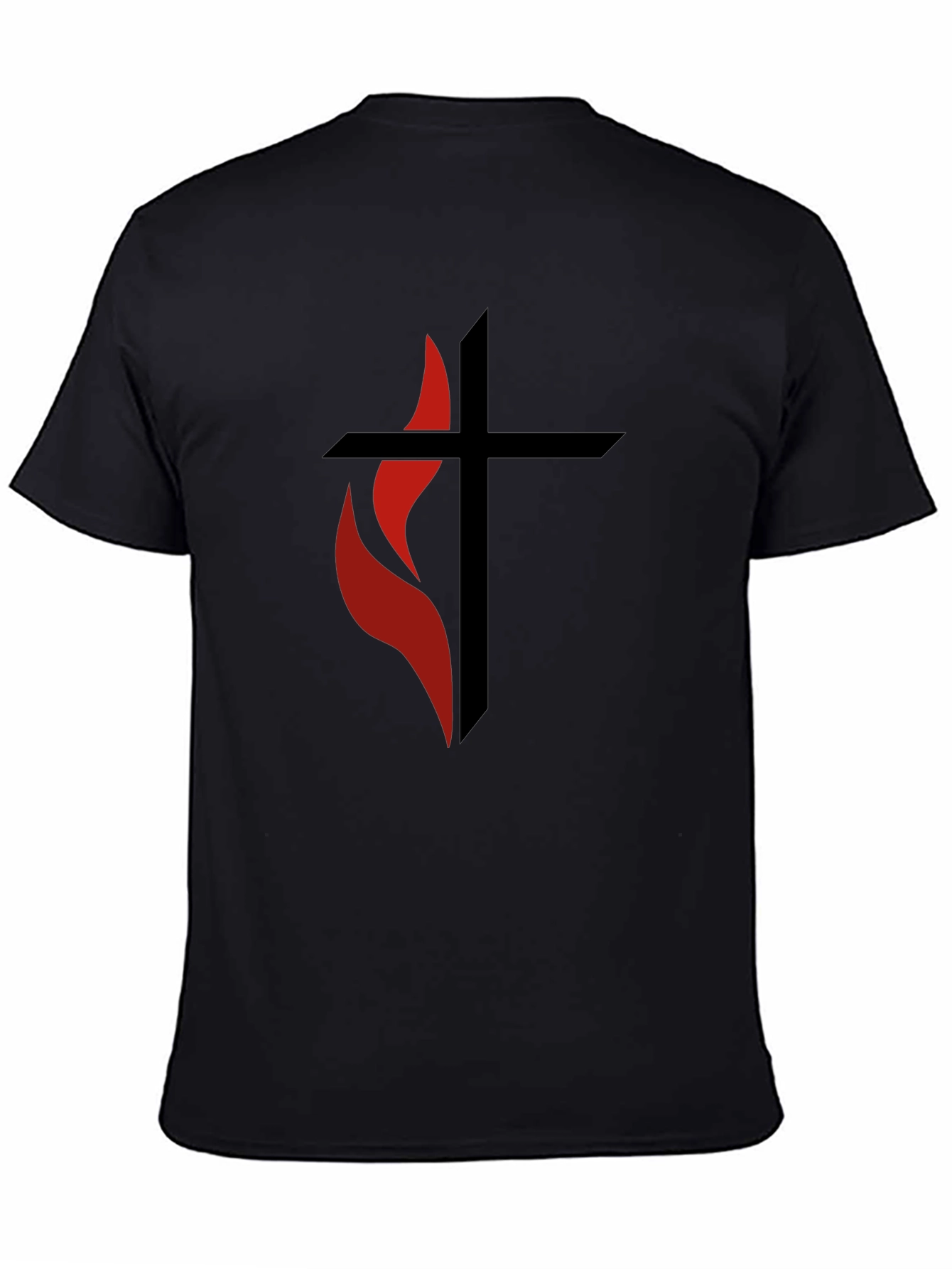 Flame Cross Graphic Tee - Stylish Christian Apparel