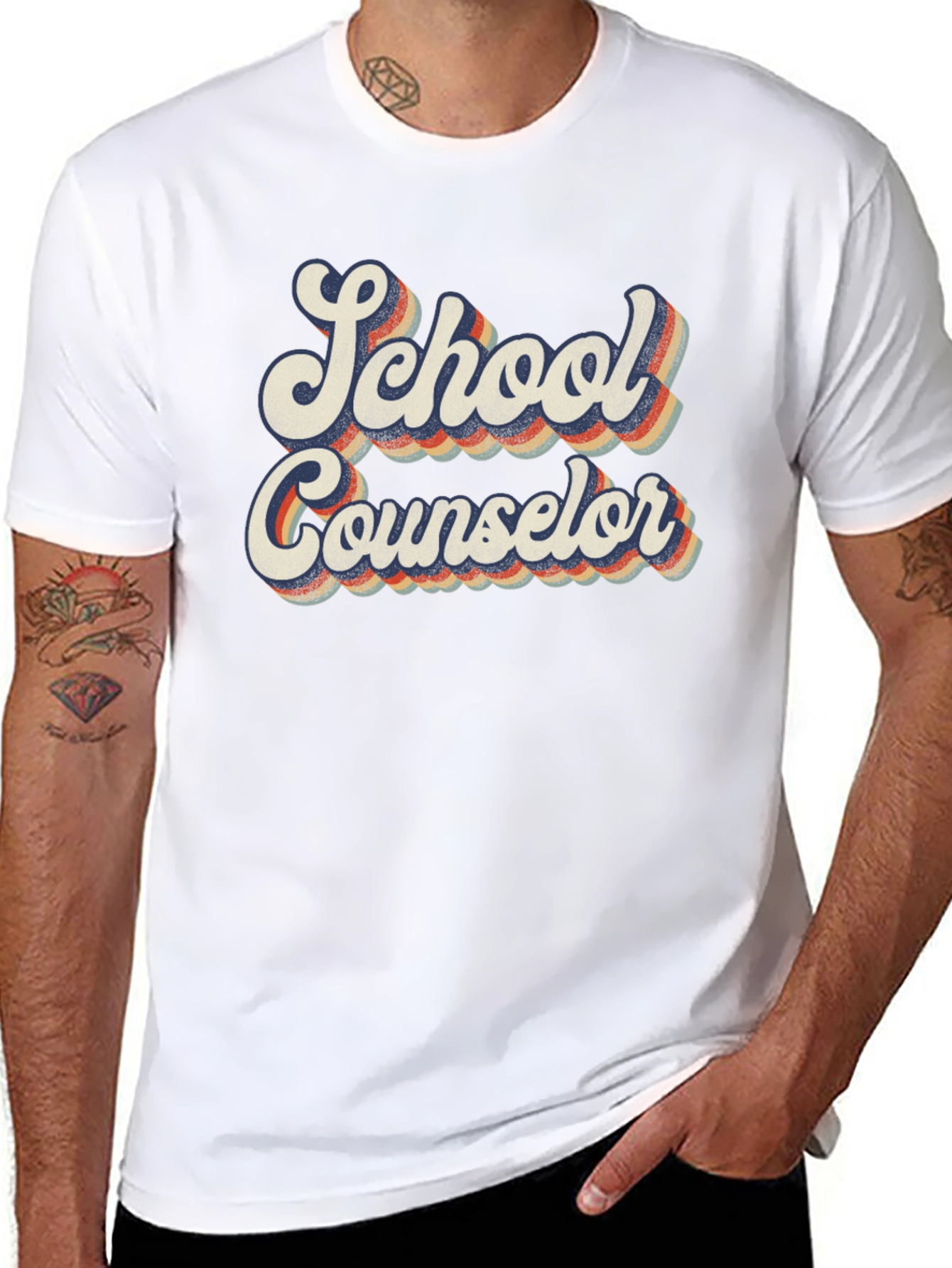 Retro School Counselor Graphic Tee