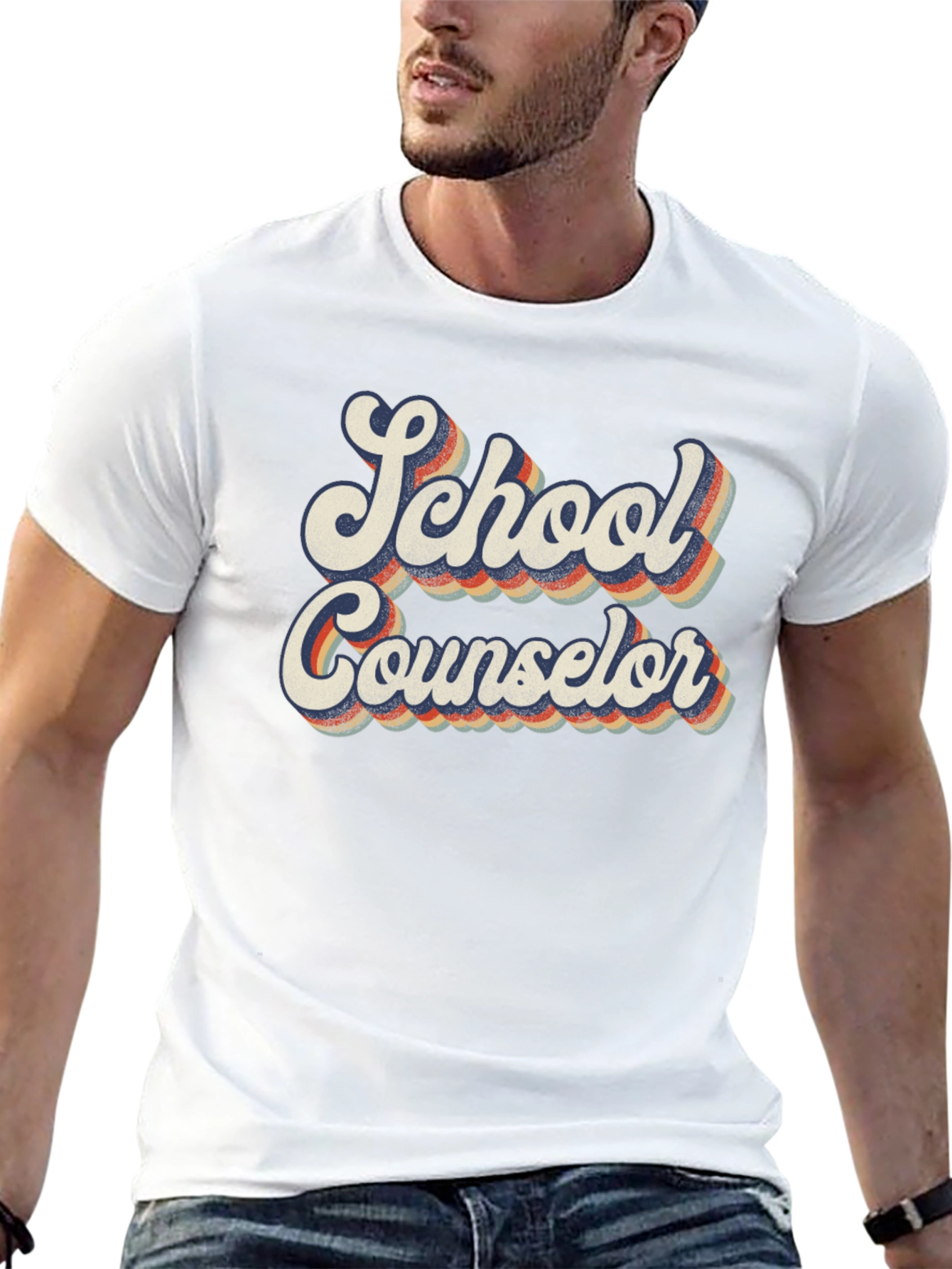 Retro School Counselor Graphic Tee