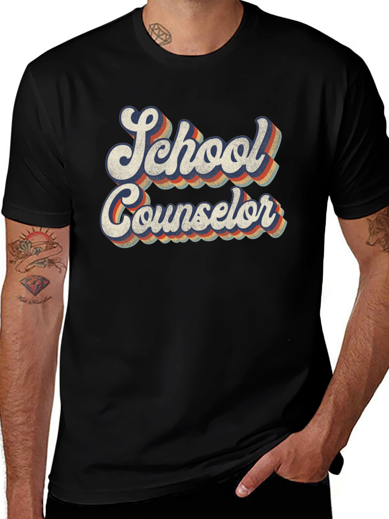 Retro School Counselor Graphic Tee