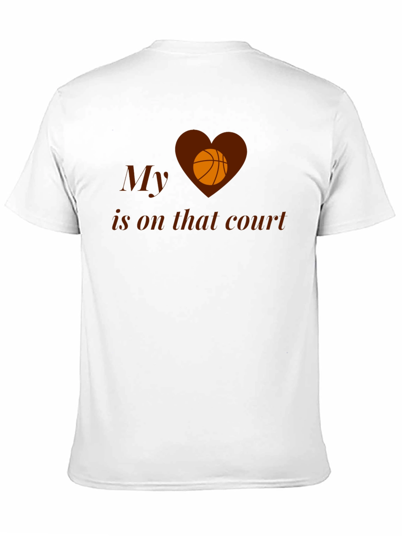 My Heart Is On That Court Basketball Graphic Tee