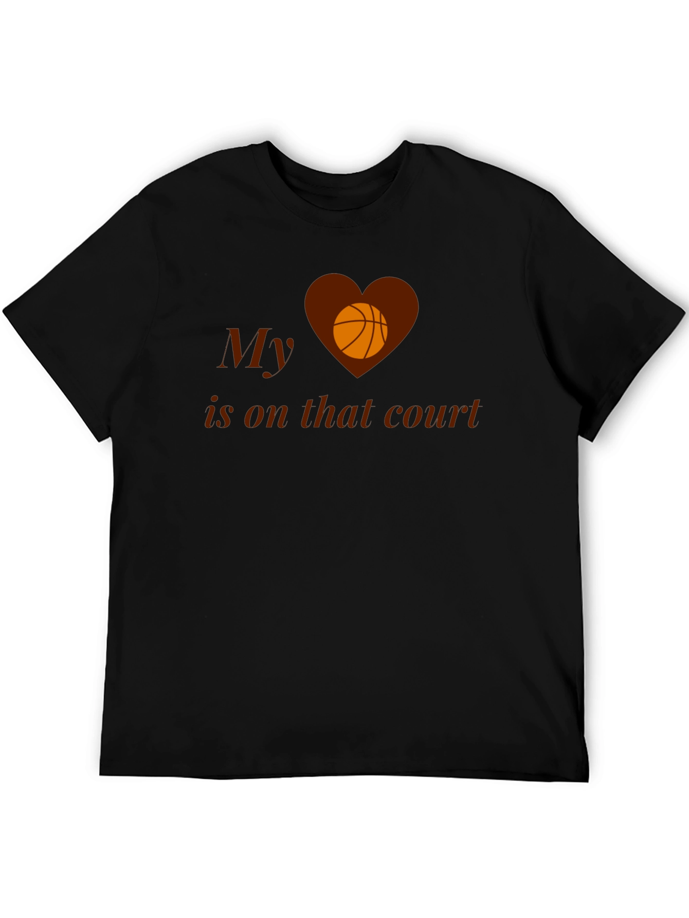 My Heart Is On That Court Basketball Graphic Tee