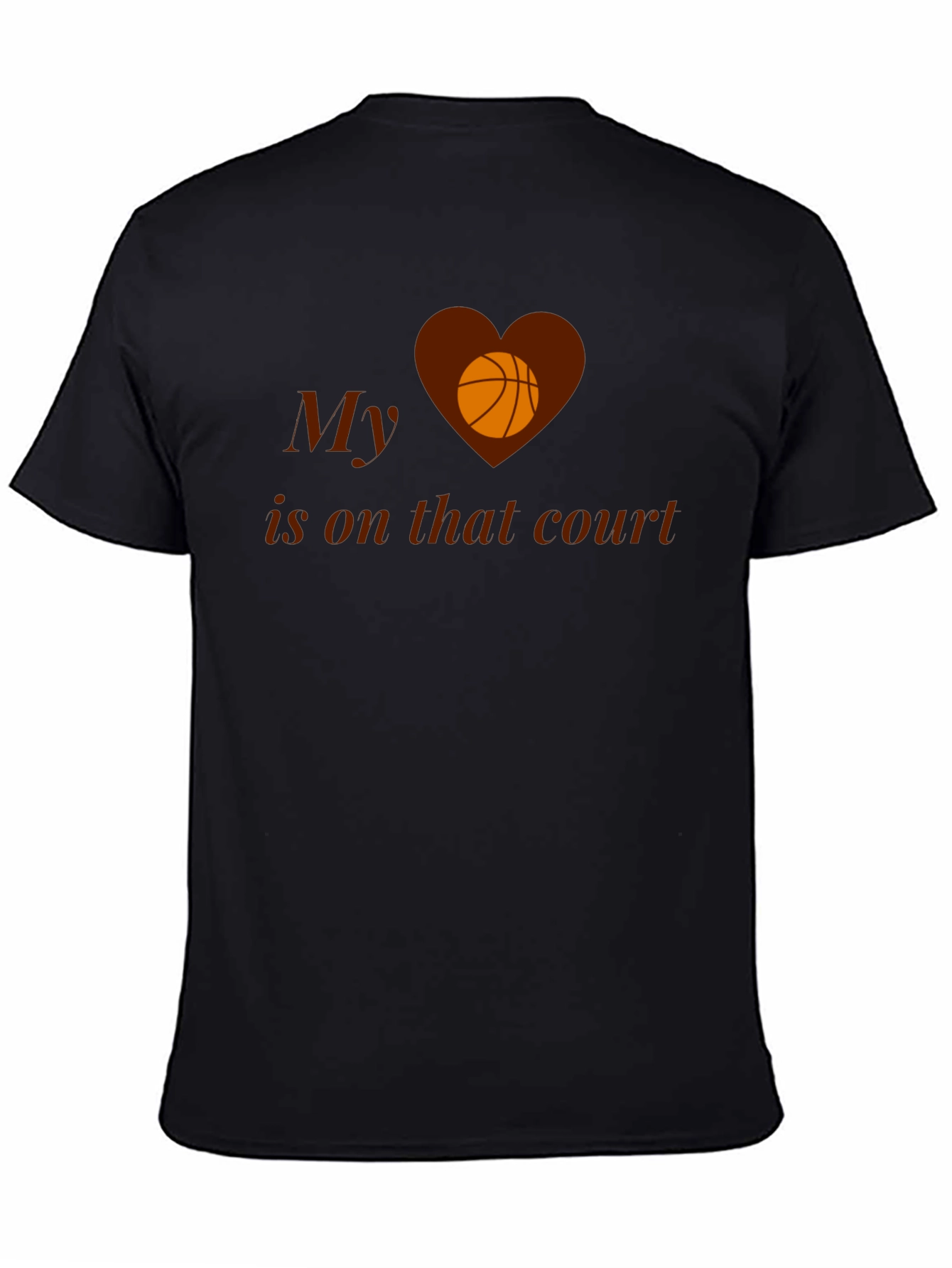 My Heart Is On That Court Basketball Graphic Tee