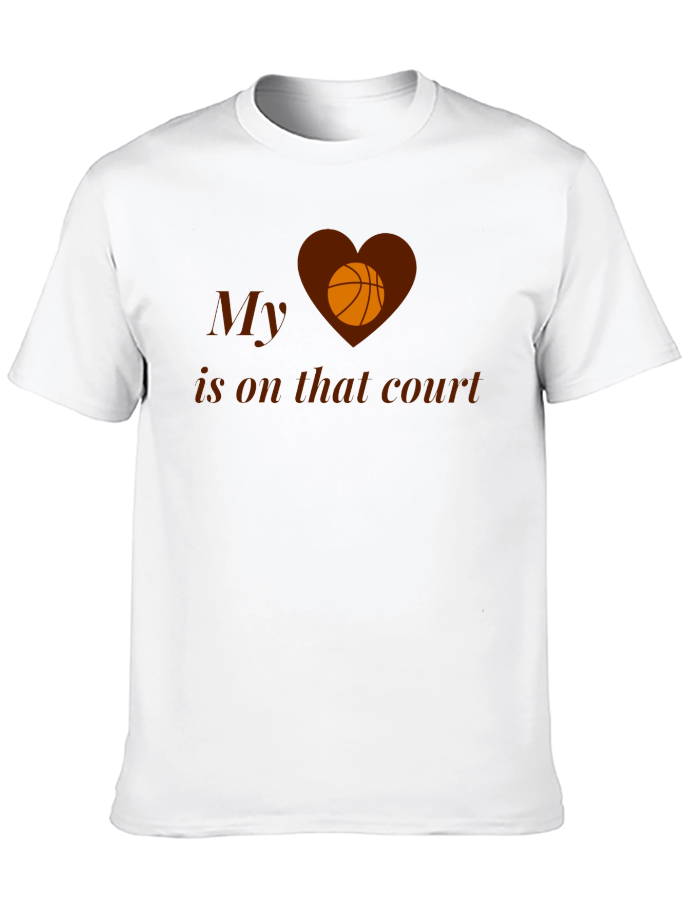 My Heart Is On That Court Basketball Graphic Tee