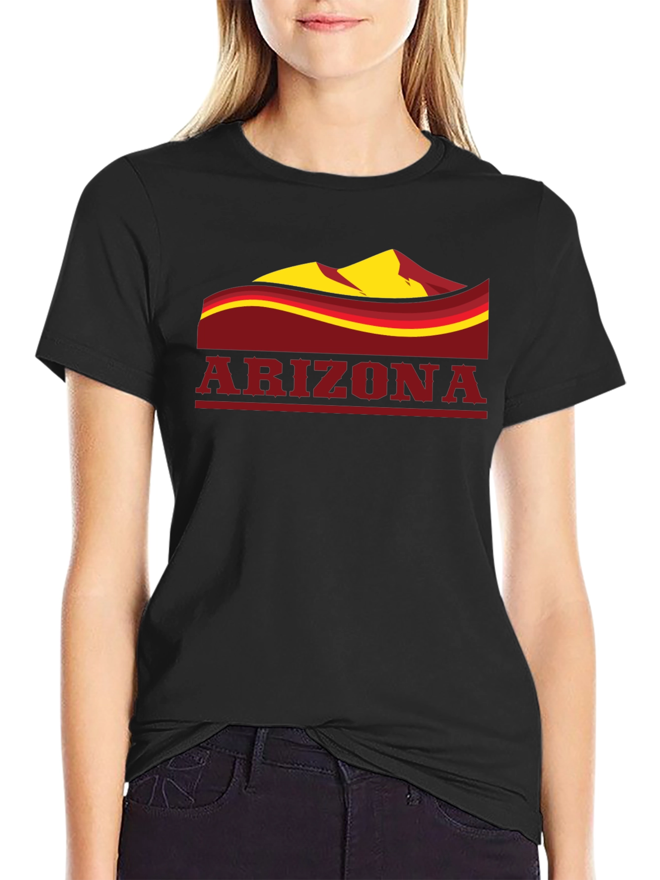 Arizona Graphic T-Shirt - Black Cotton Blend Tee