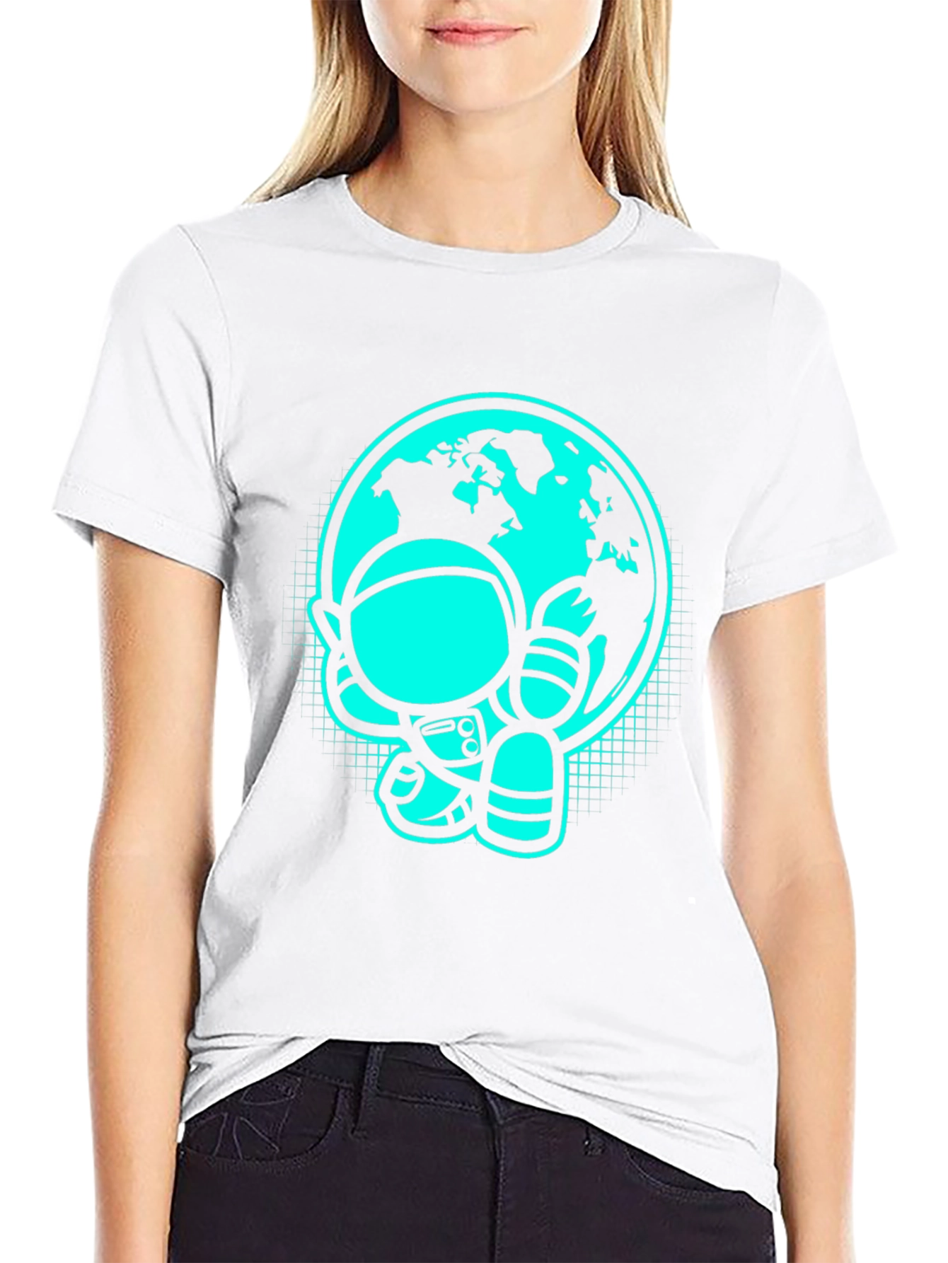 Astronaut Earth Graphic Print Tee