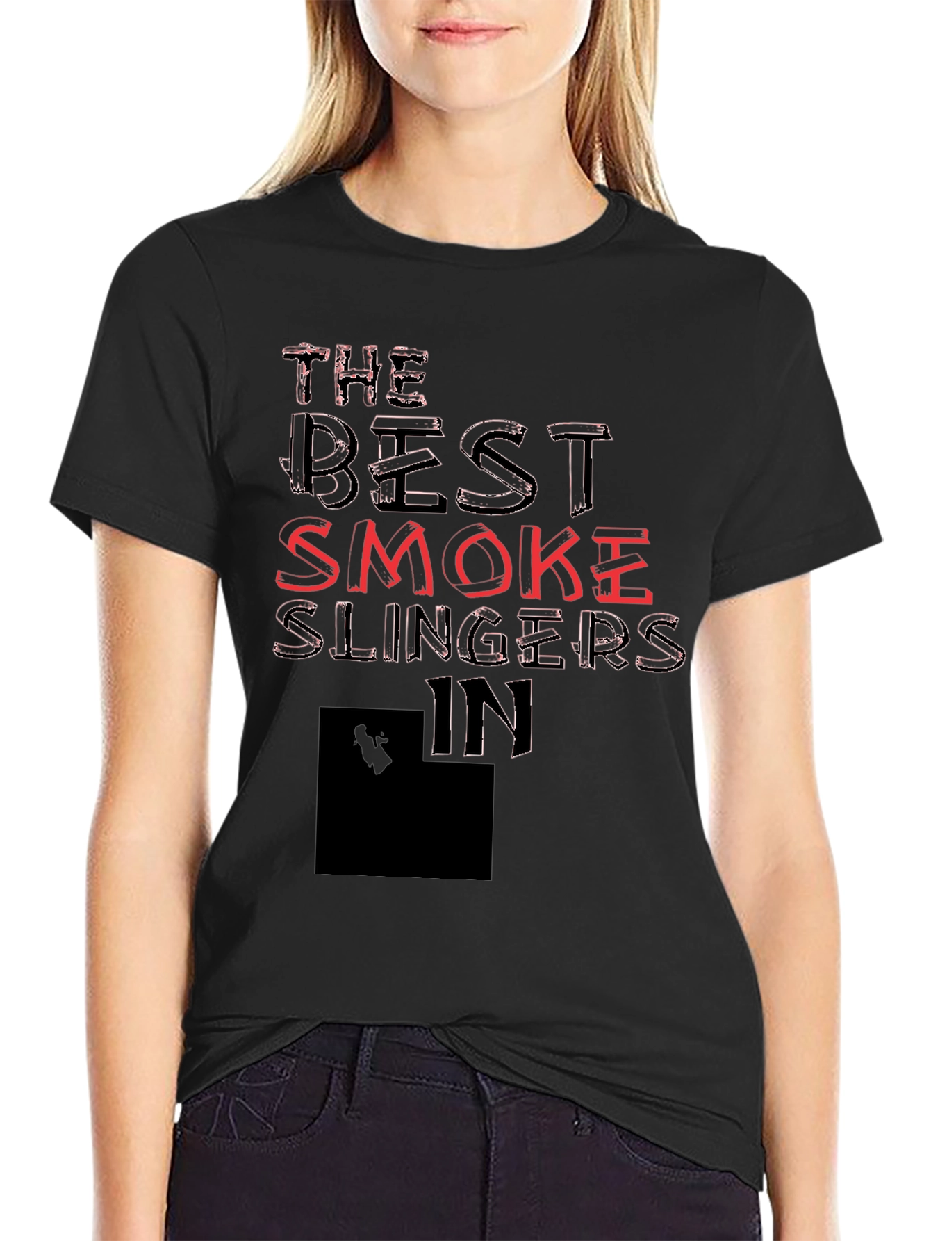 Best Smoke Slingers Black Graphic Tee