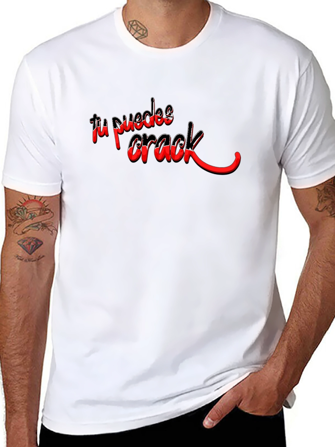 Tu Puedes Crack Graphic T-Shirt - Motivational