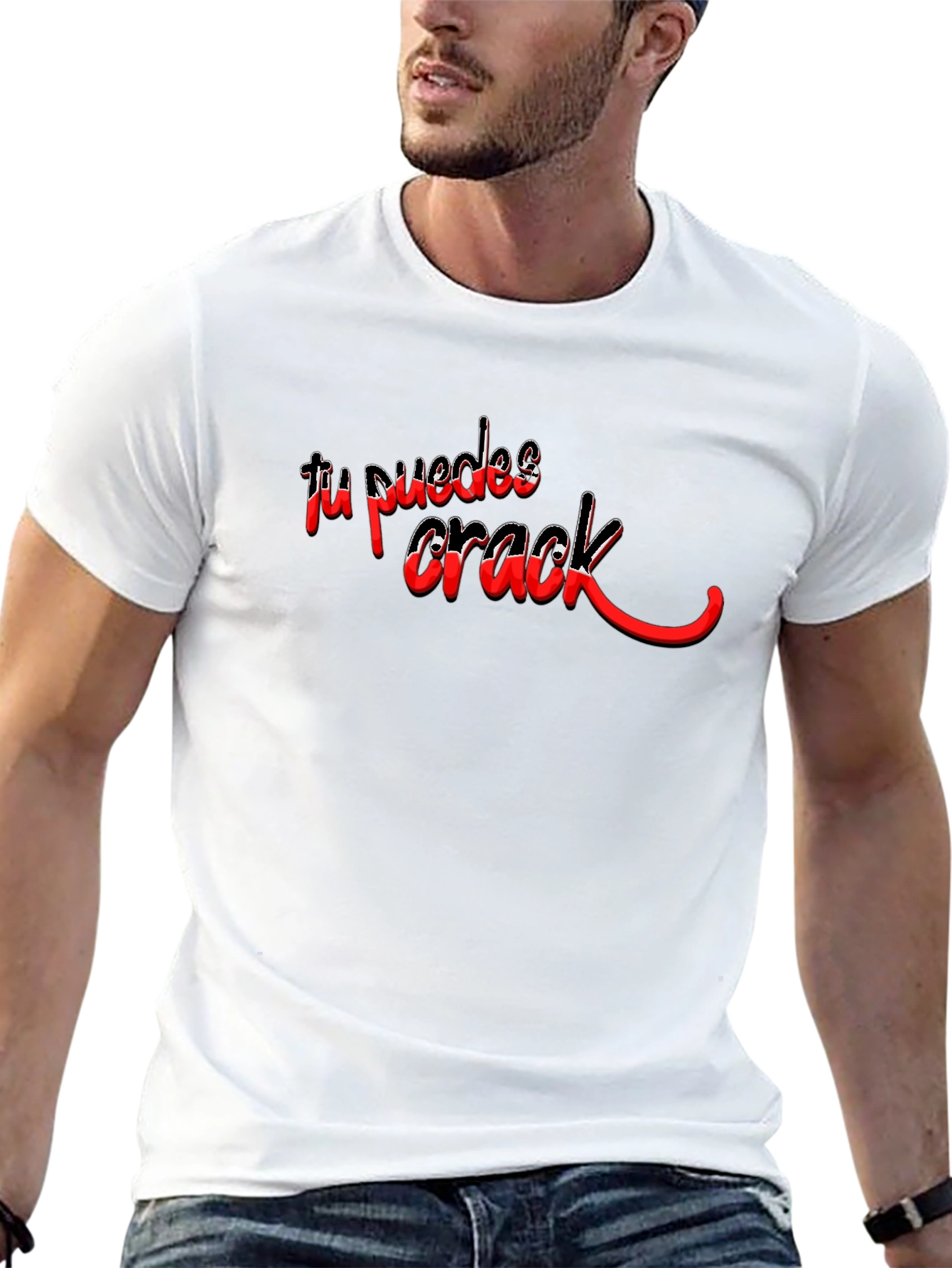 Tu Puedes Crack Graphic T-Shirt - Motivational