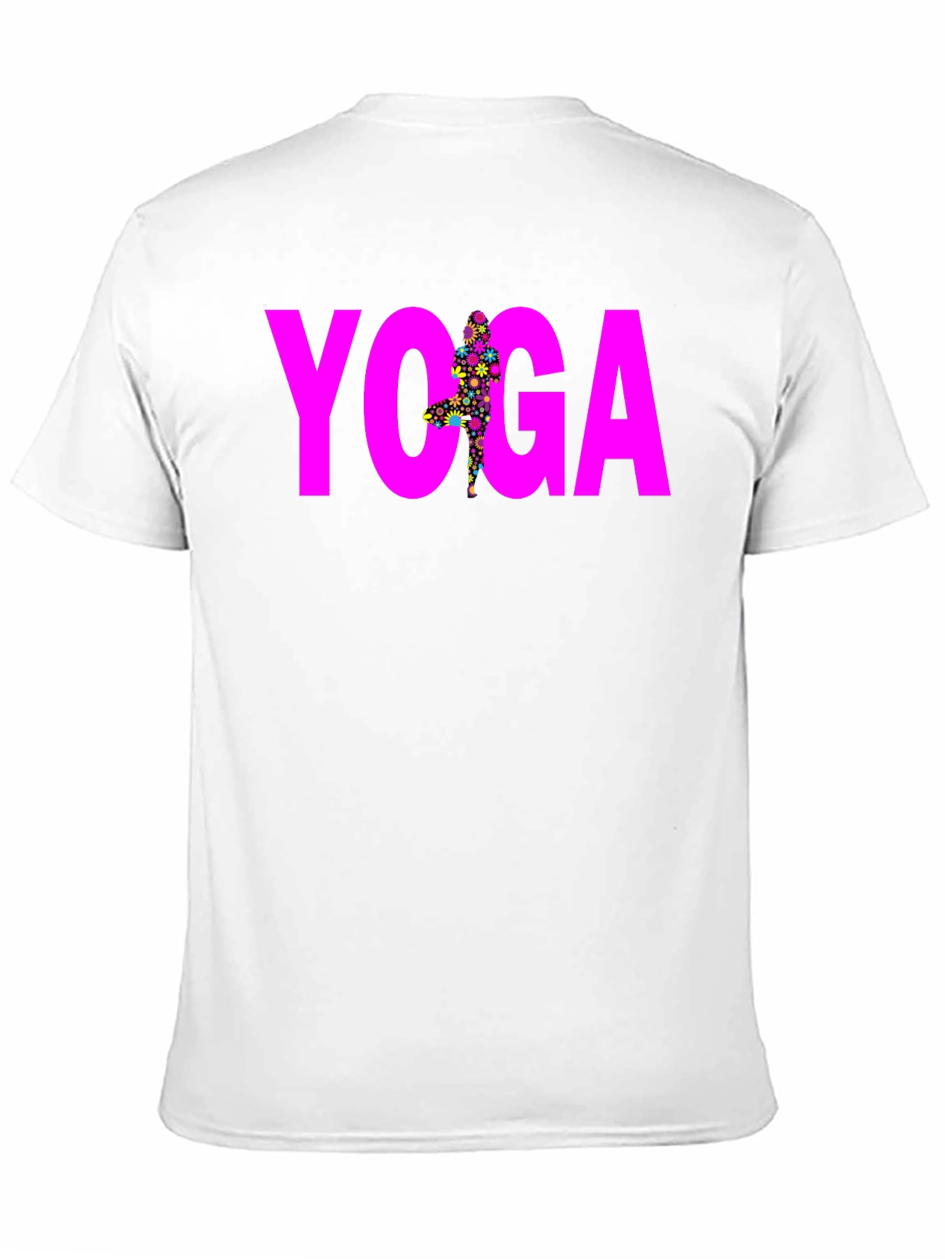 Yoga Floral Pose Graphic Tee - Black