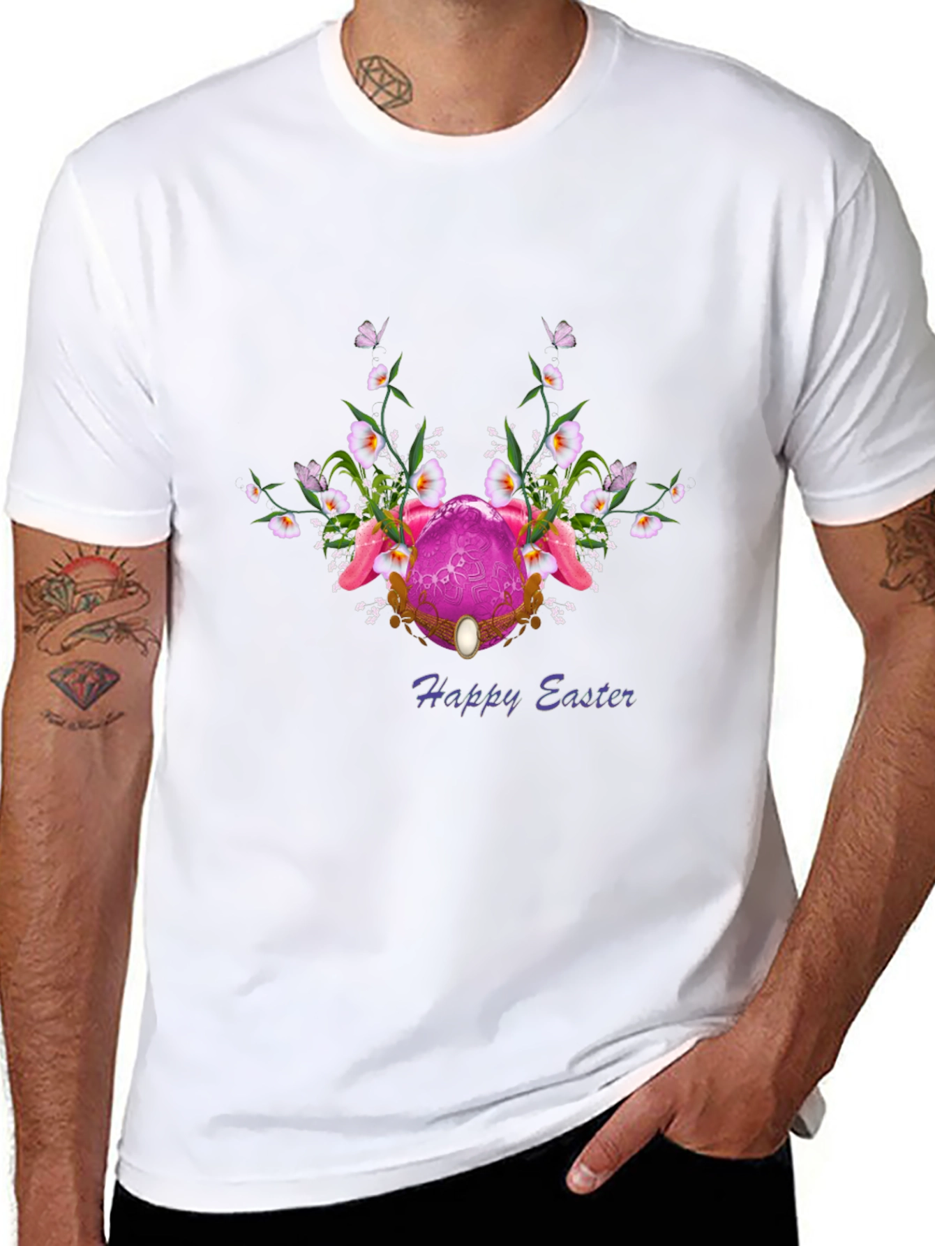 Happy Easter Floral Egg T-Shirt