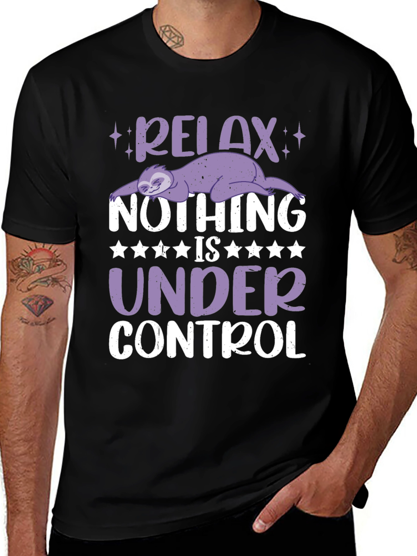 Relax Sloth Graphic T-Shirt - Nothing is Under Control