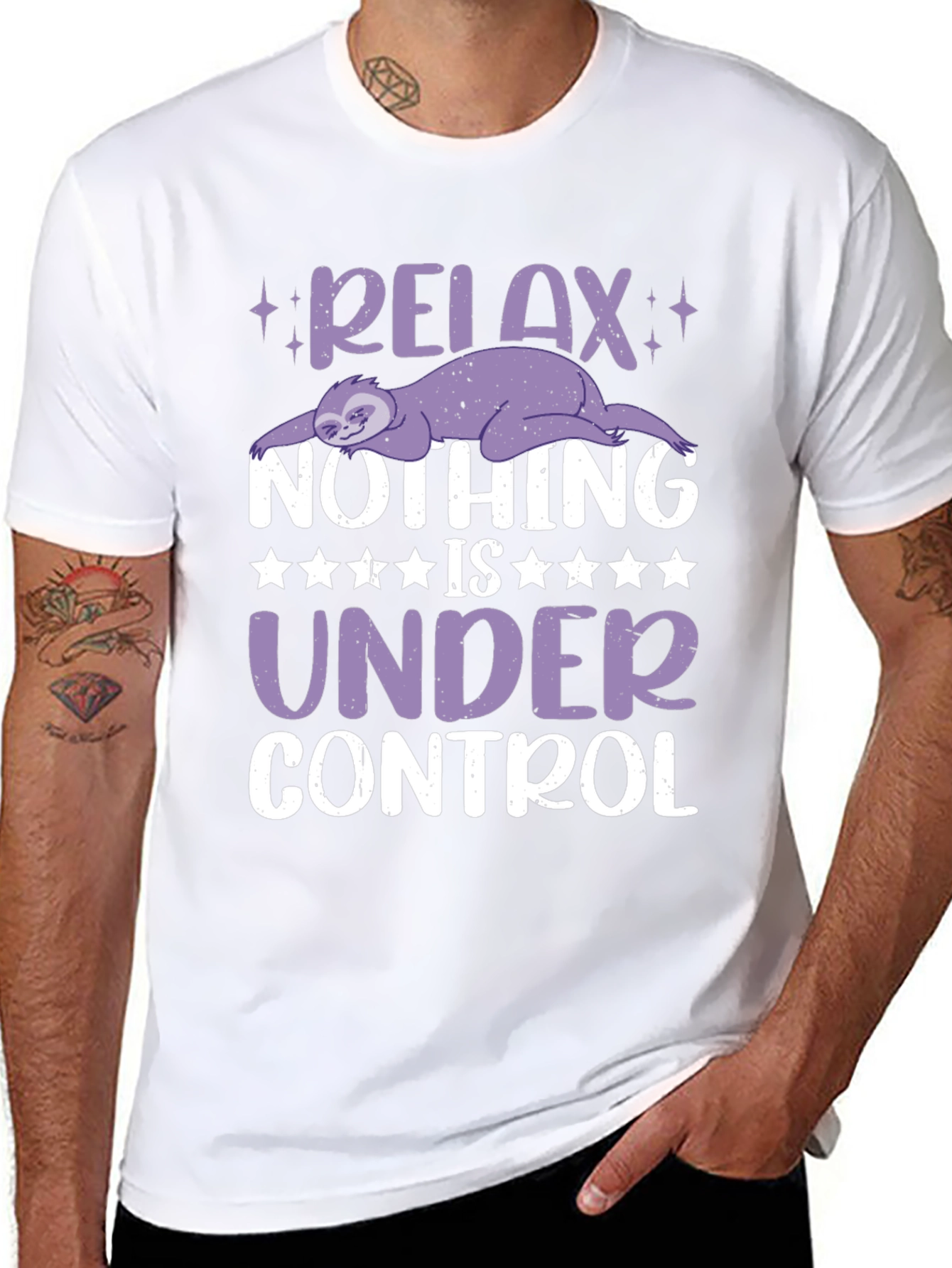 Relax Sloth Graphic T-Shirt - Nothing is Under Control
