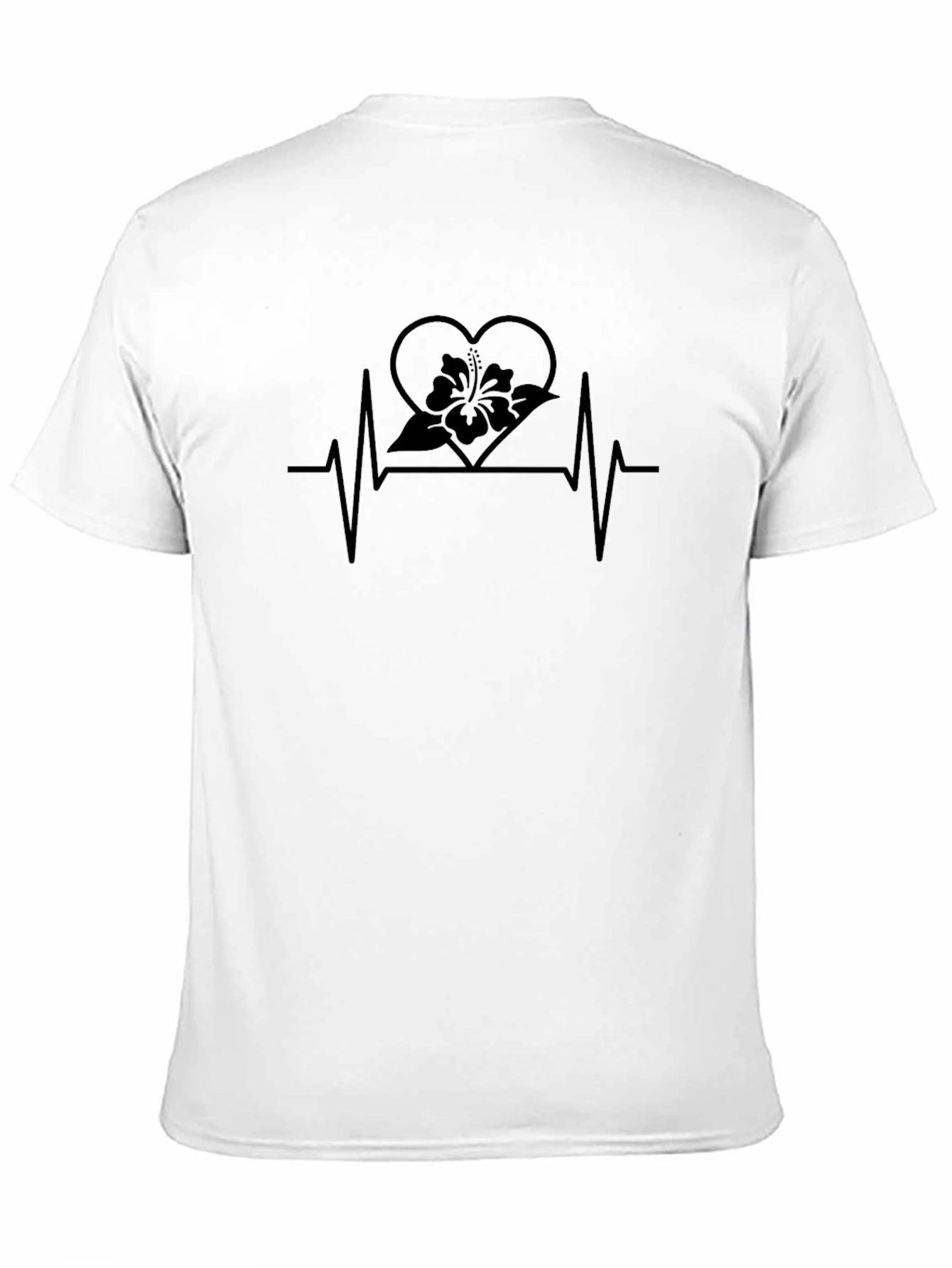 Hibiscus Heartbeat Black T-Shirt