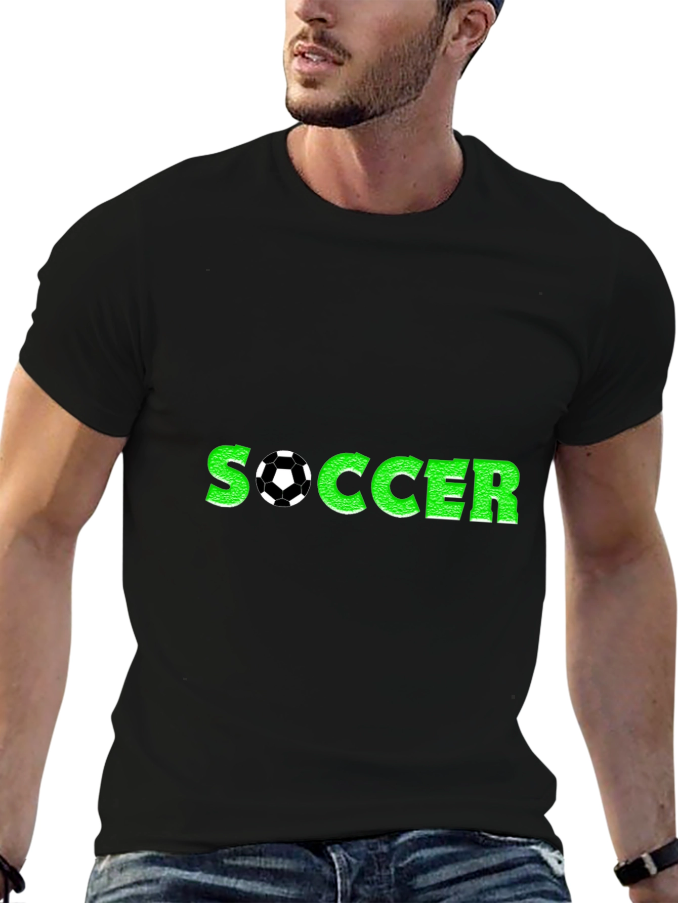 Soccer Graphic T-Shirt - Black