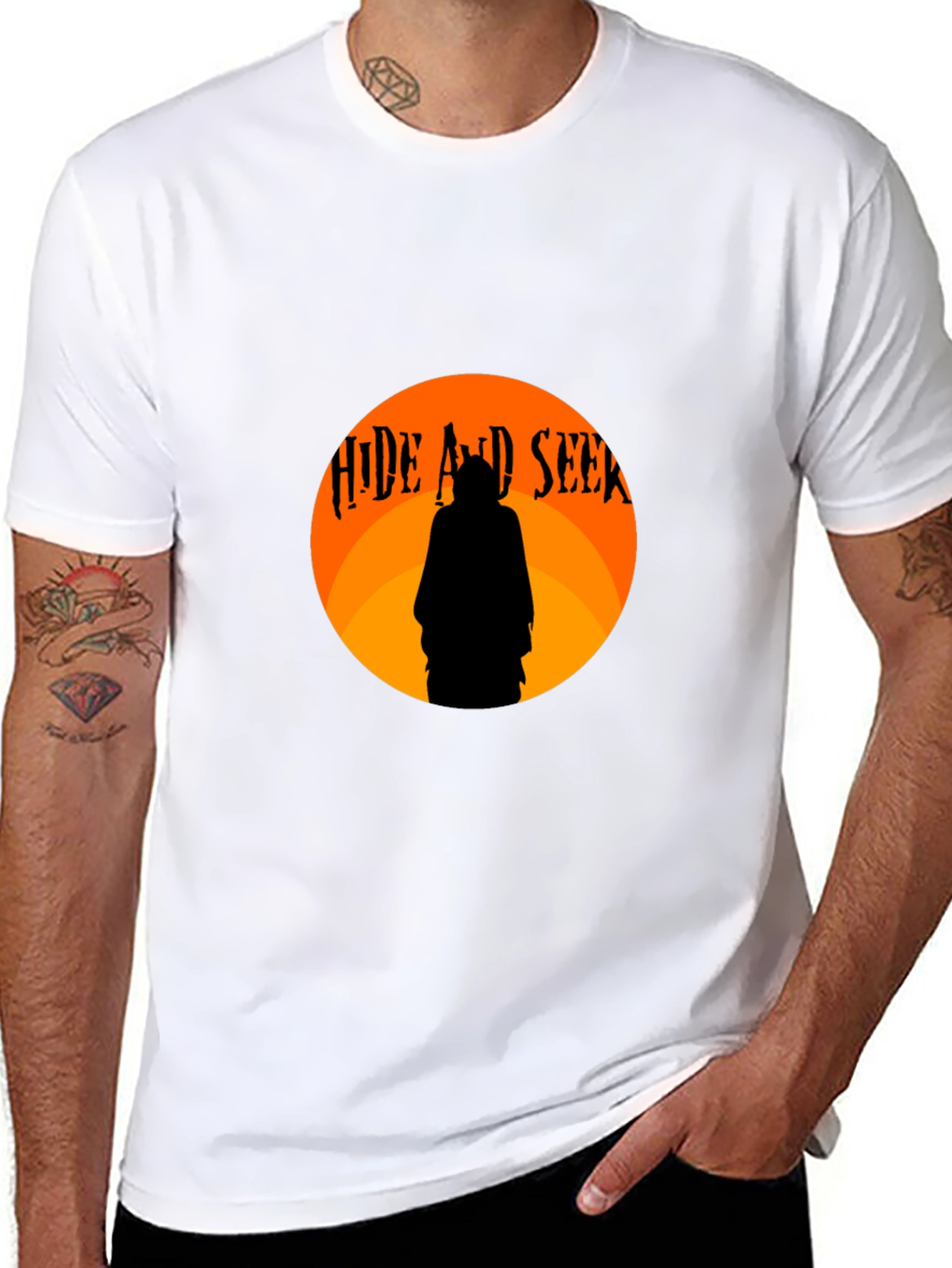 Hide and Seek Graphic Tee - Mens Black T-Shirt