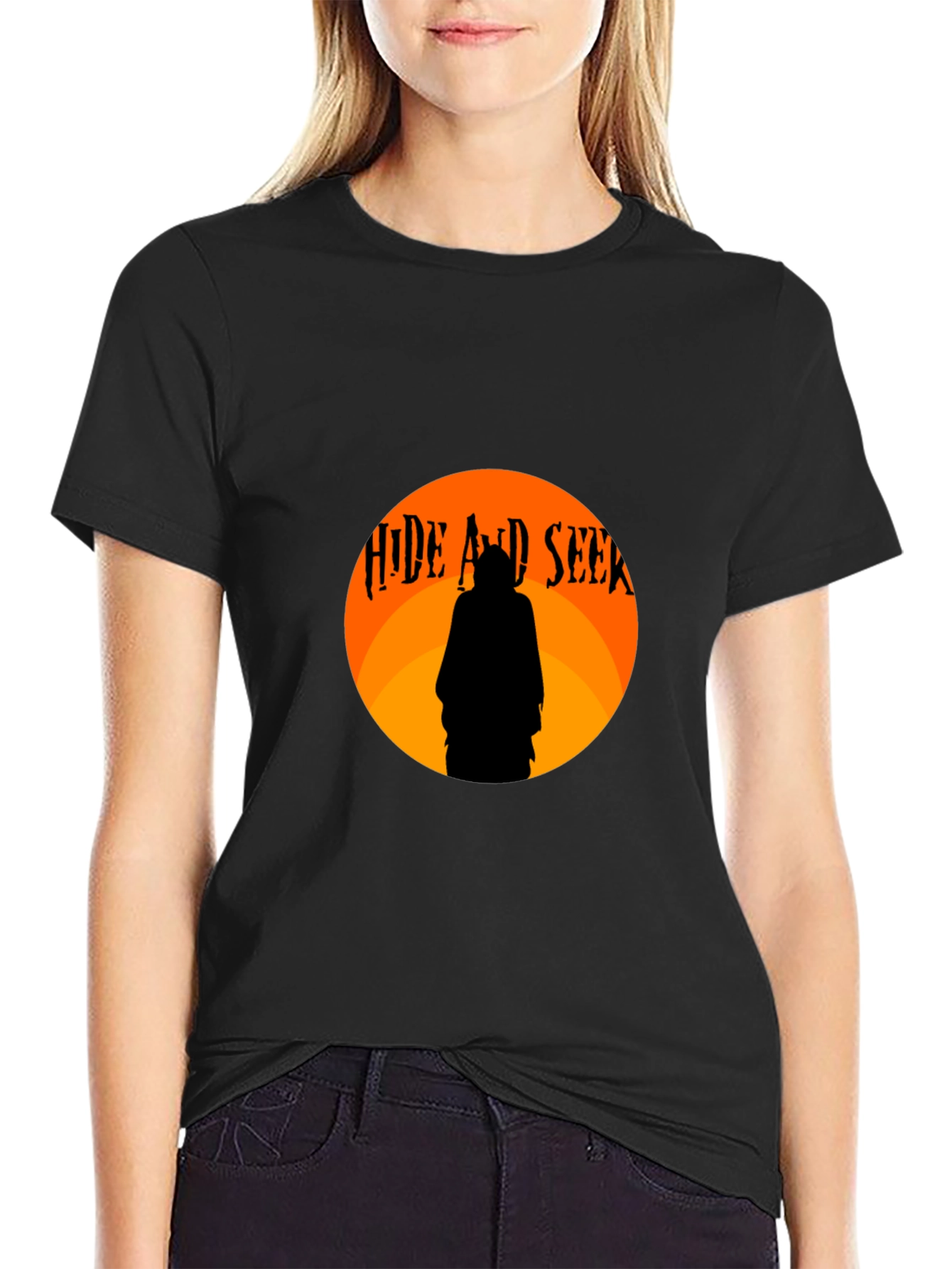 Hide and Seek Graphic Tee - Mens Black T-Shirt