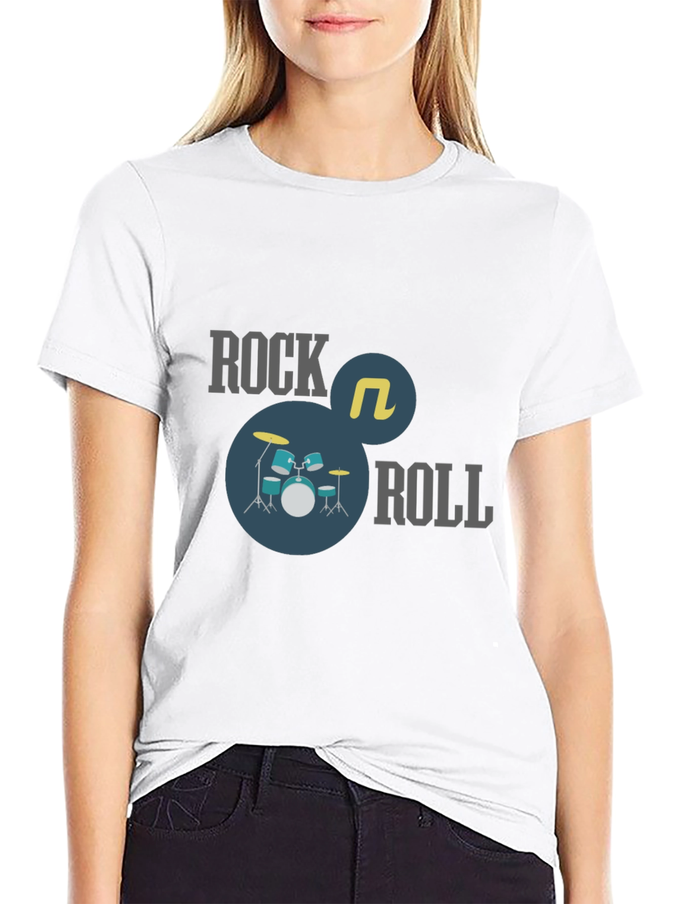Rock and Roll Black Graphic Tee