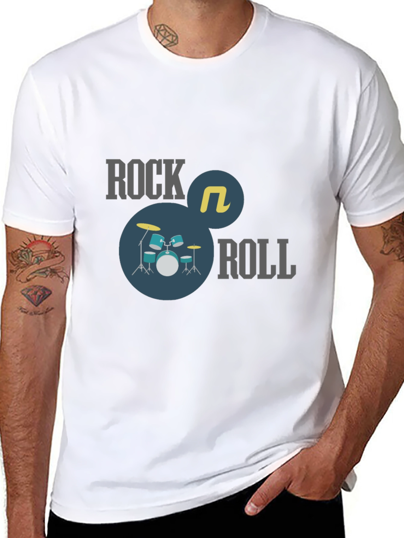 Rock and Roll Black Graphic Tee