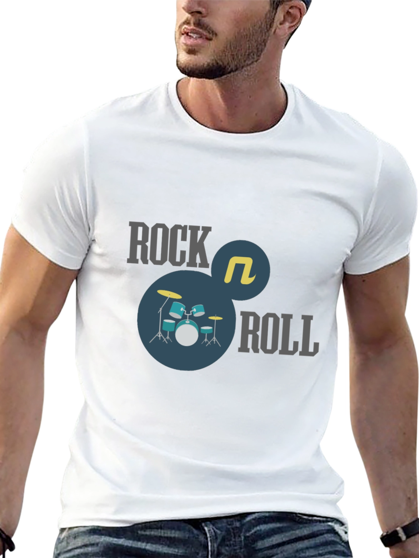 Rock and Roll Black Graphic Tee